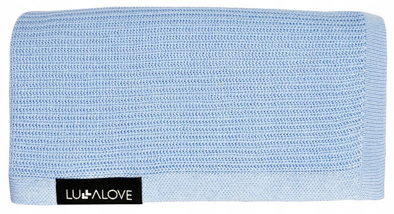 

Lullalove Koc Dzianinowy Letni Mgiełka 90x90 Niebi