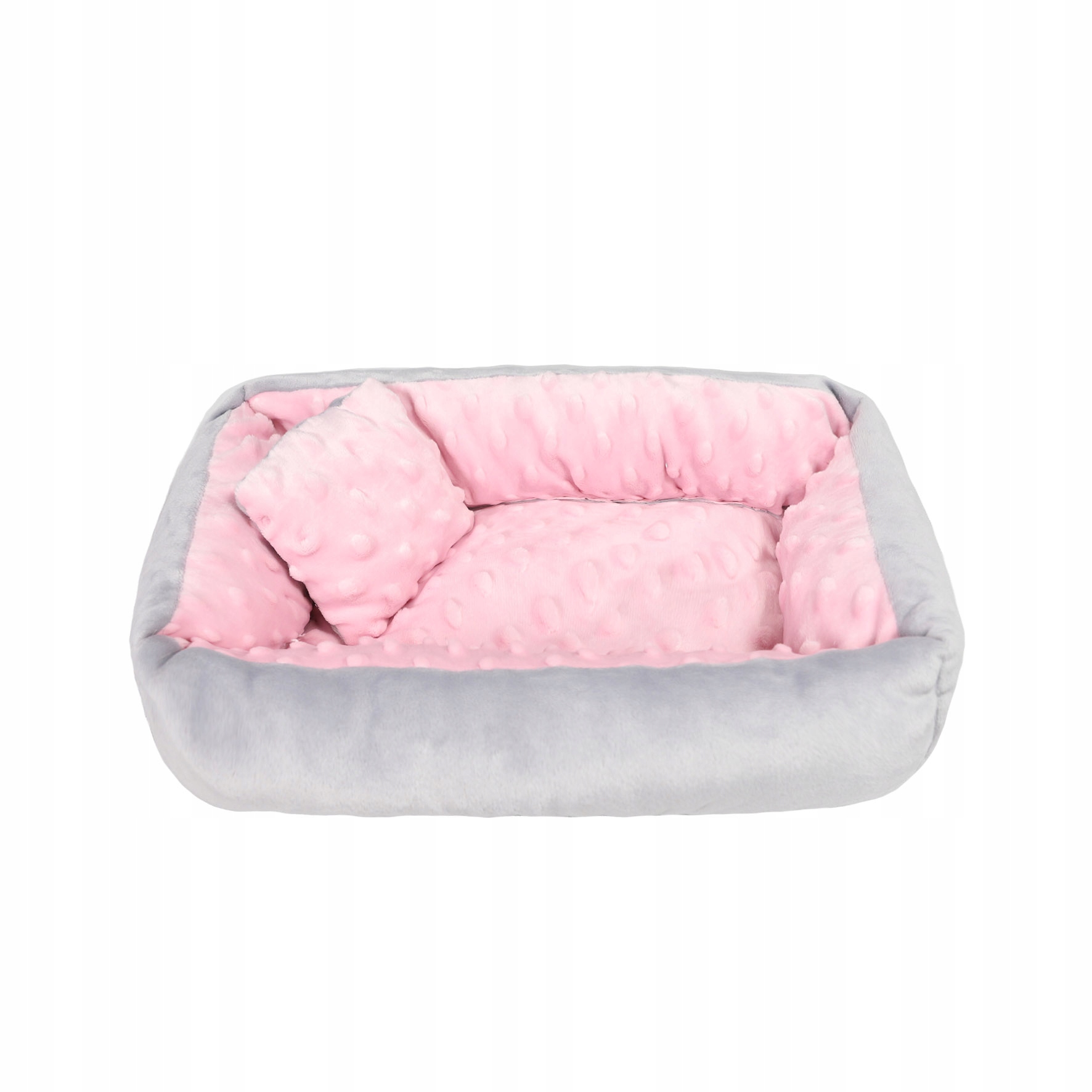 Pelíšek Růžovo-šedé Vel 35 – 30 – 10 cm Mimiko.