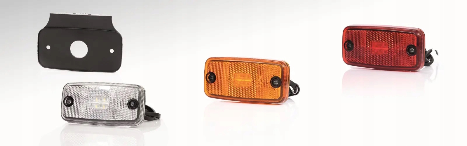 LAMPA LAMPKA OBRYSOWA DIODOWA LED 12/24V BIAŁA Numer katalogowy części FT-019 B LED