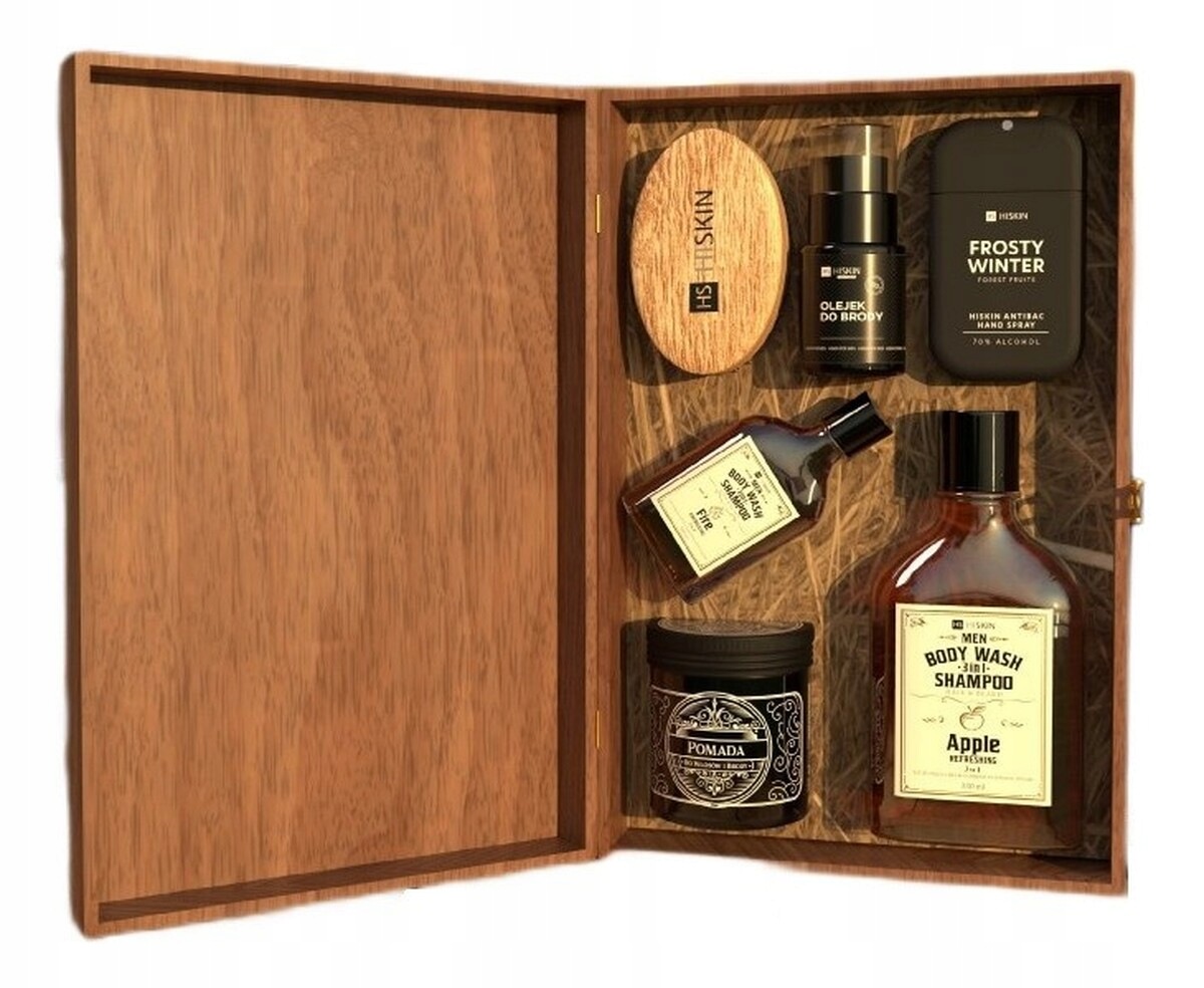 Hiskin Gentleman Classic Sada gel 3v1+whisky gel 3v1 fire+sprej+olej