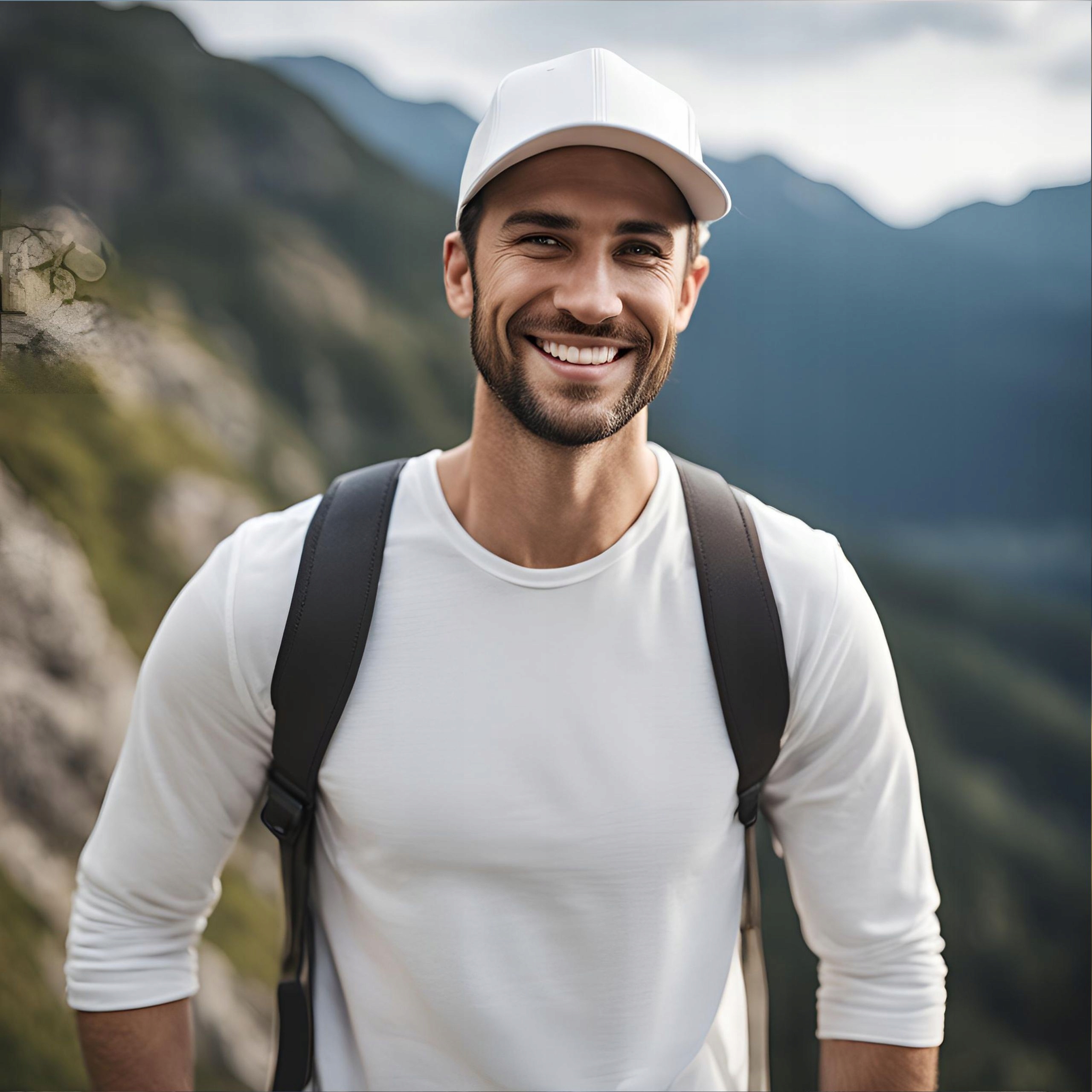 CZAPKA Z DASZKIEM METALOWA REGULOWANA KLAMRA, 100% BAWEŁNA BIAŁA Kolor biały