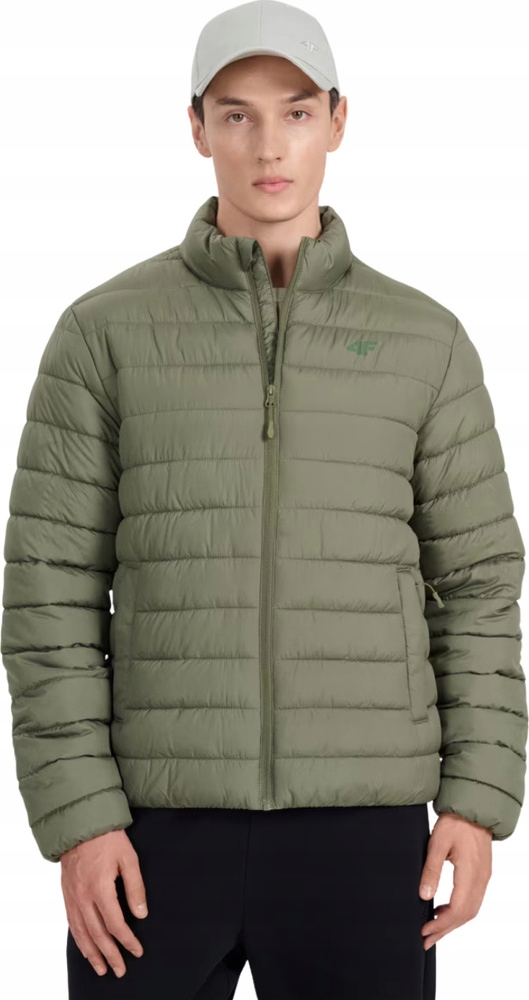 Pánská Péřová Bunda 4F M597 Khaki 4FWAW25TDJAM597 43S vel XL