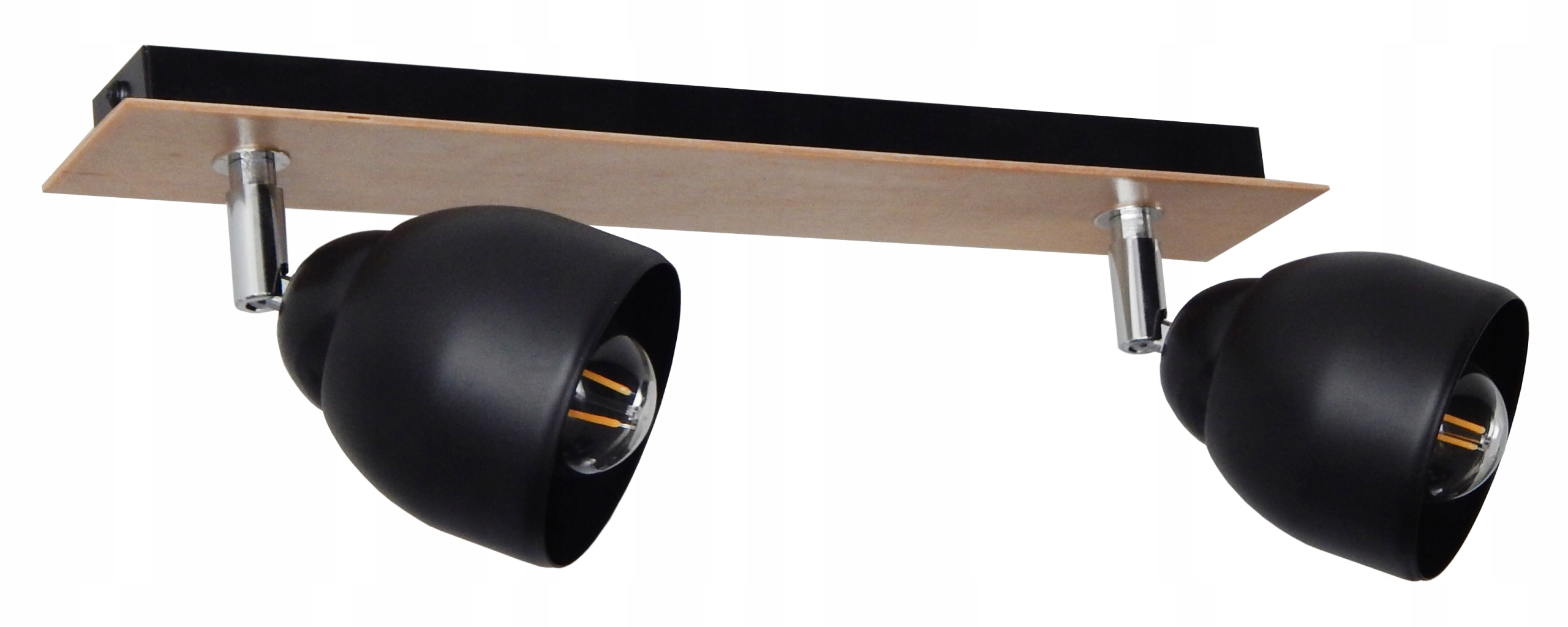 LAMPA PLAFON SUFITOWY 022-2PL LED DREWNO ŁEZKA E27