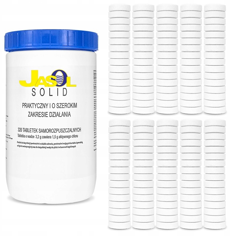Jasol Solid Tabletki chlorowe Dezynfekcja Studni Skażonej Wody na Bakterie
