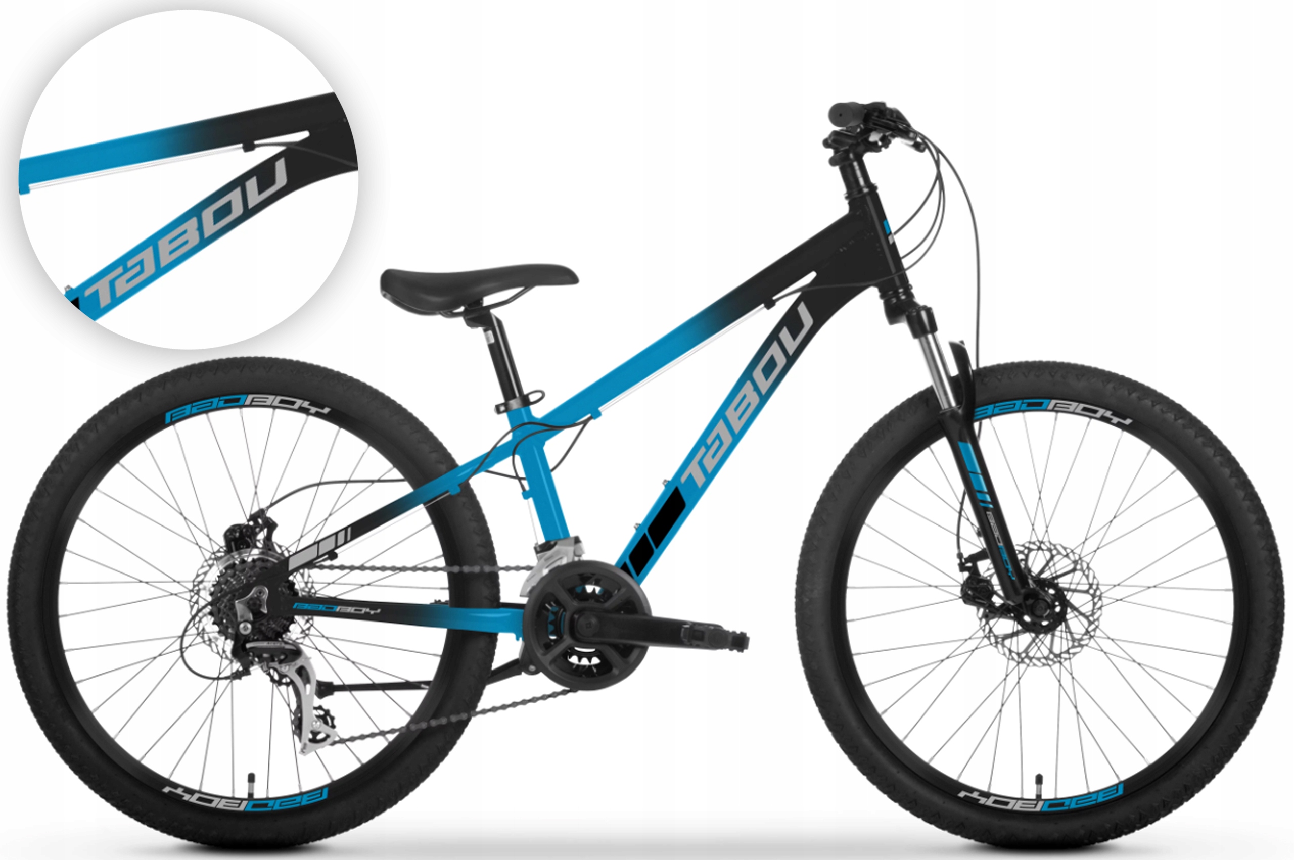 Rower dziecięcy 24" Tabou Badboy rama 11" niebieski czarny R25