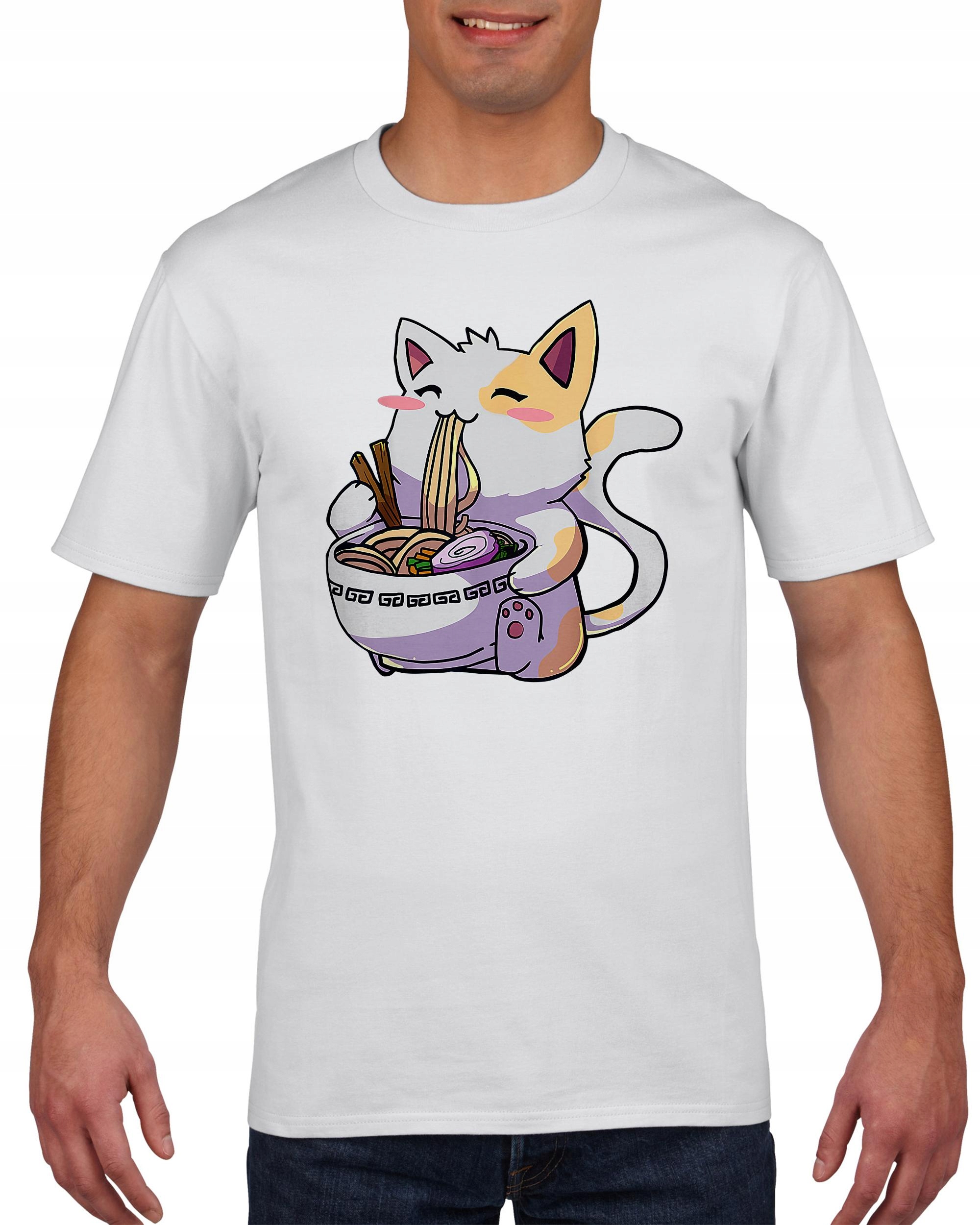 

Koszulka męska Ramen I Koty Kawaii M