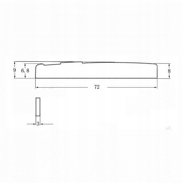 Siodełko mostka podstrunnik do gitary akustycznej Kod producenta 05434