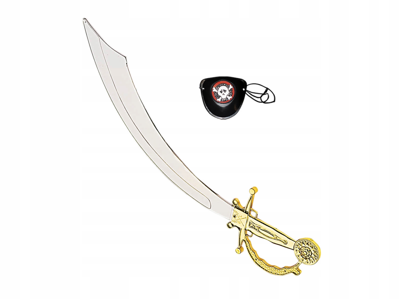 Miecz piracki z opaską na oko Pirat Karnawał