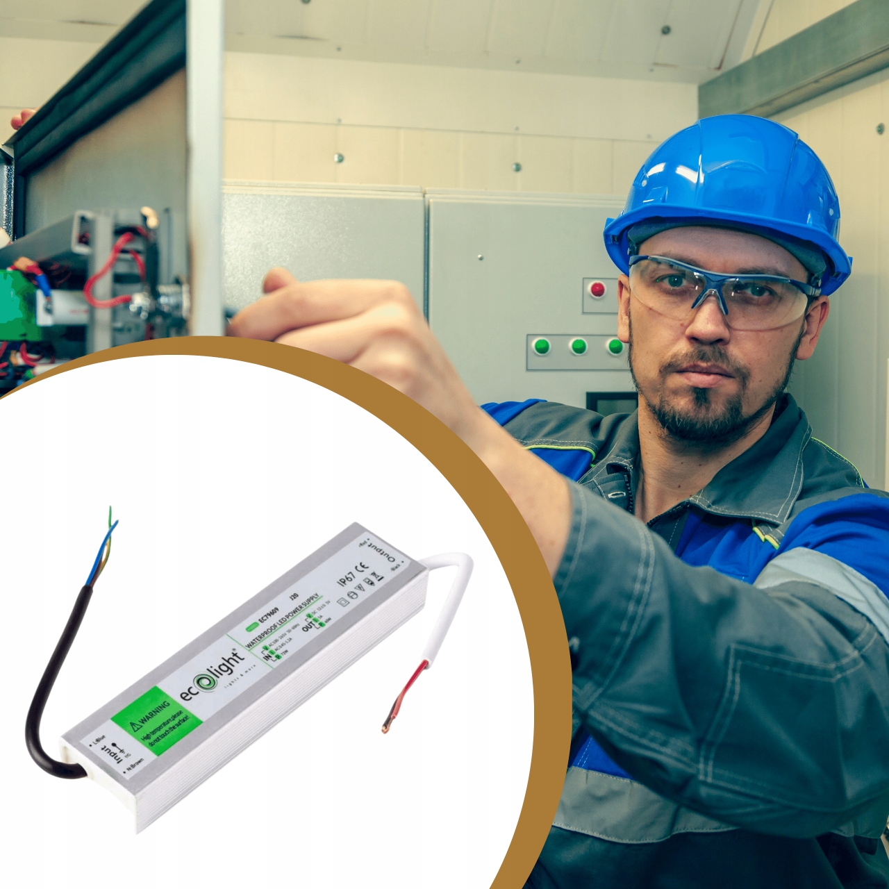 Zasilacz LED Hermetyczny Napięciowy IP67 60W 12V ECO LIGHT EC79609 Stan opakowania oryginalne