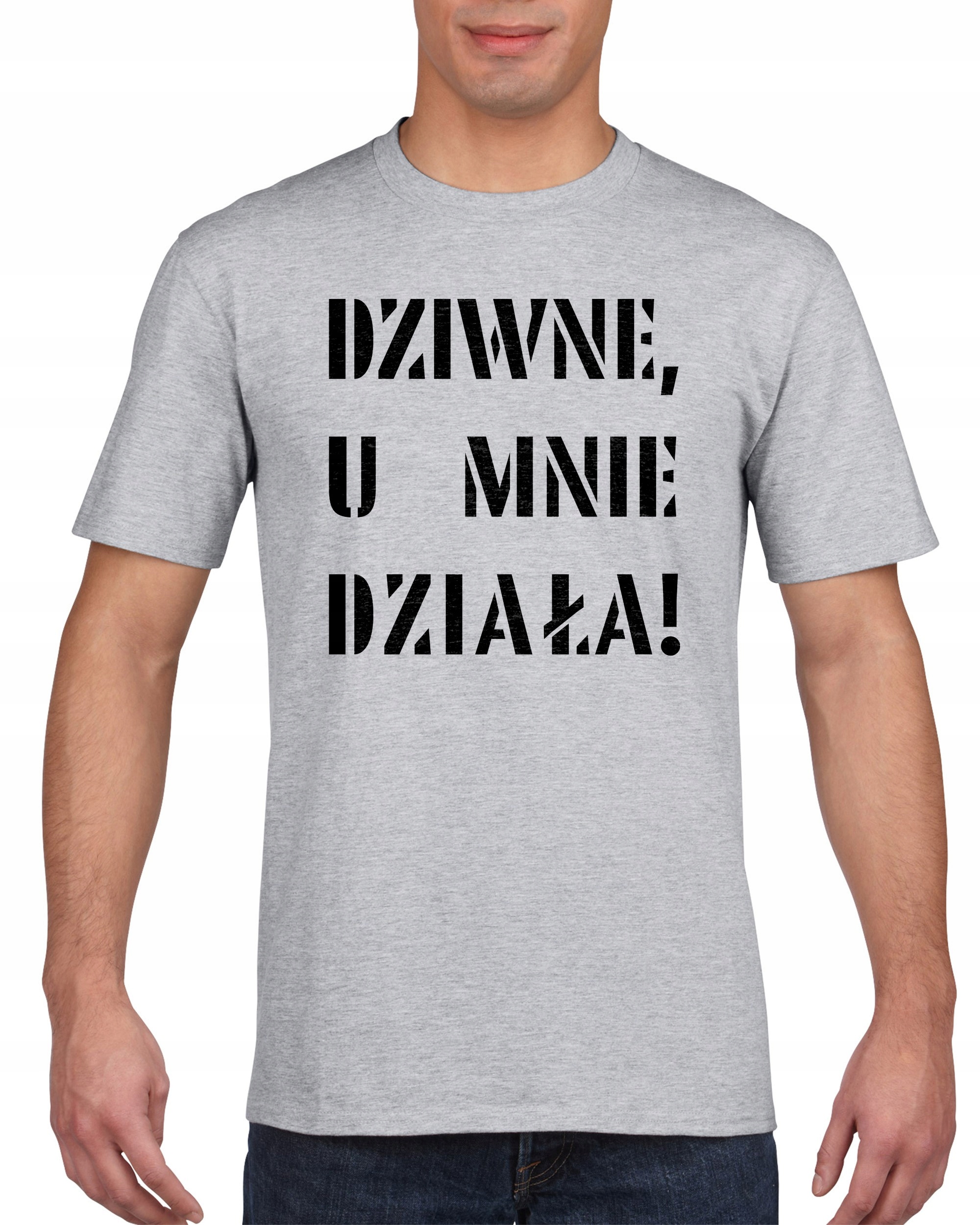 

Koszulka męska Dziwne u mnie działa S