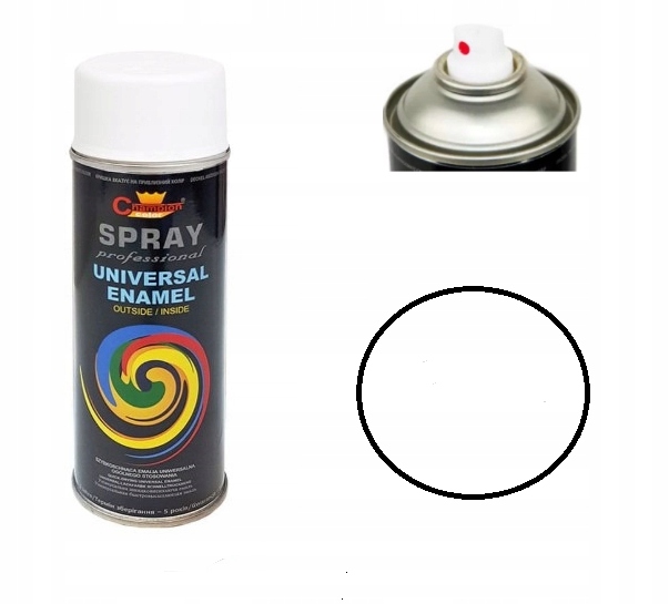 CHAMPION SPRAY UNIWERSALNY FARBA BIAŁY MAT RAL9003400ml