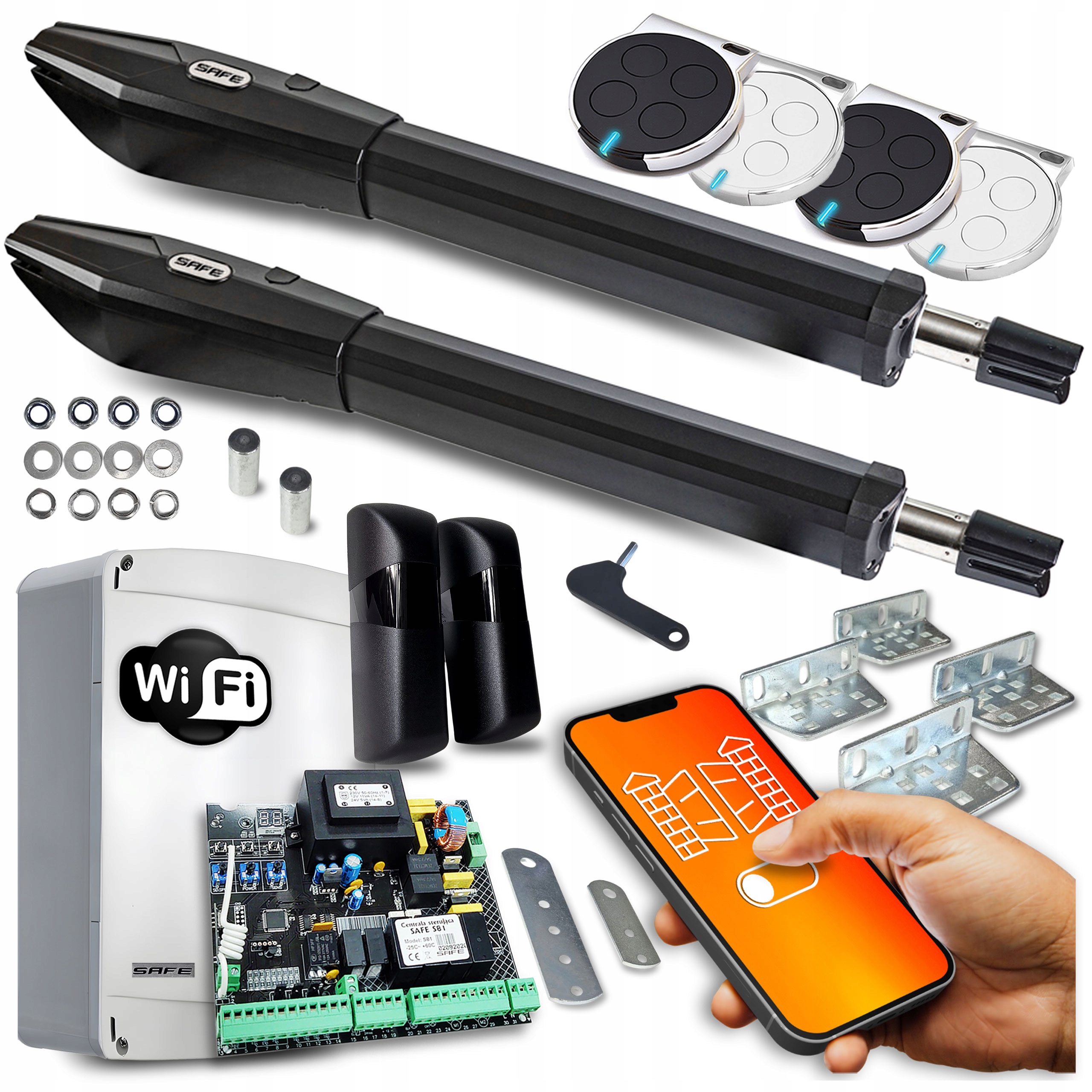 Set Pohon pro Dvoukřídlou bránu 9 m 800 kg automat na koncovky Wifi Tuya