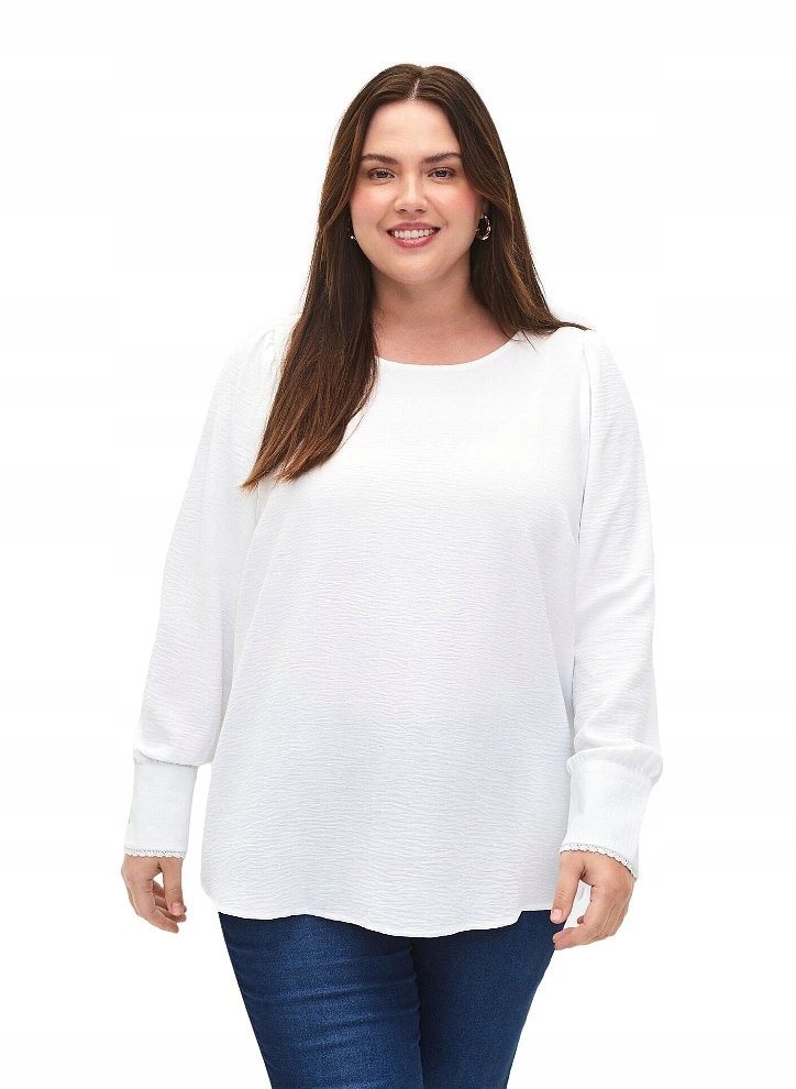 Zizzi Fantastická Bílá Halenka 398A 48