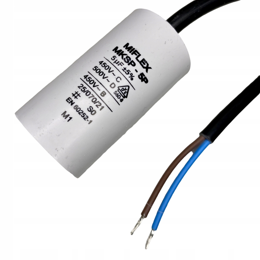 

Kondensator silnikowy Miflex 5uF 450V Polski