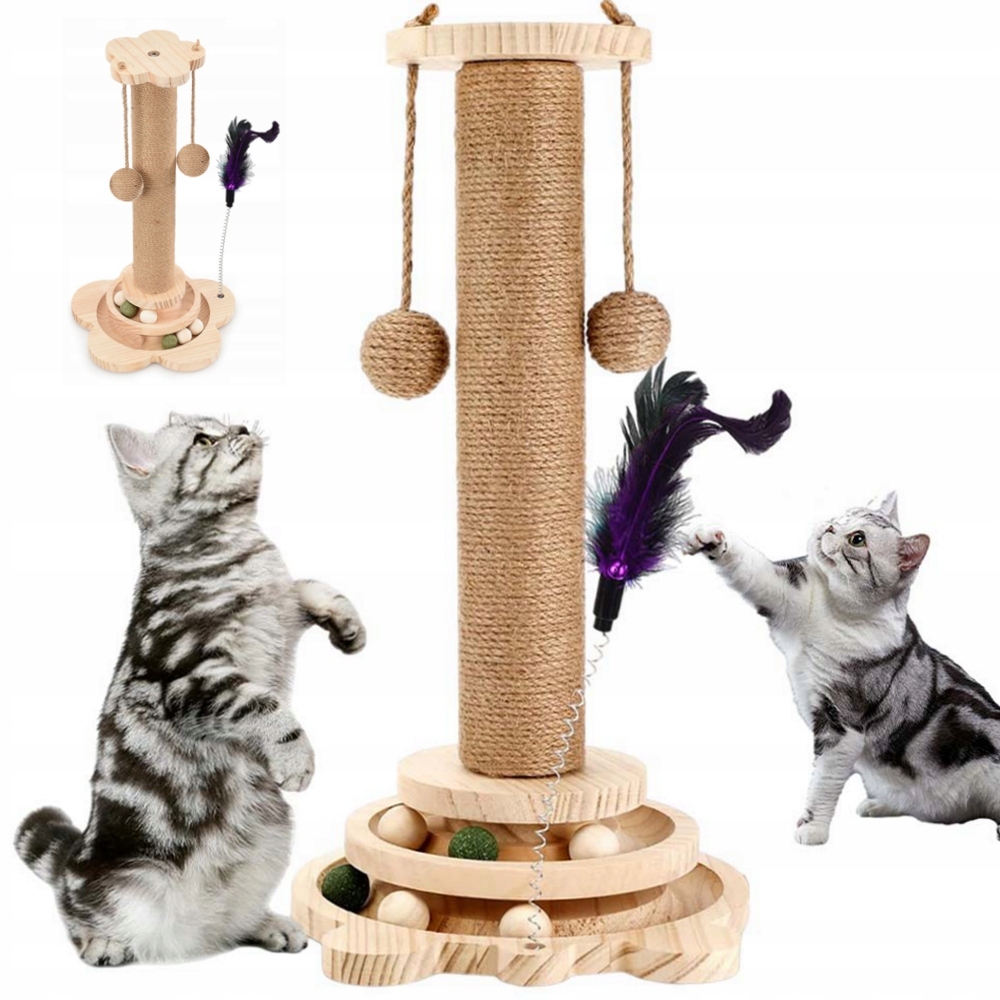 Levně Nízké Hračka Pro Kočky , hračka, 44,5 cm, škrabadlo