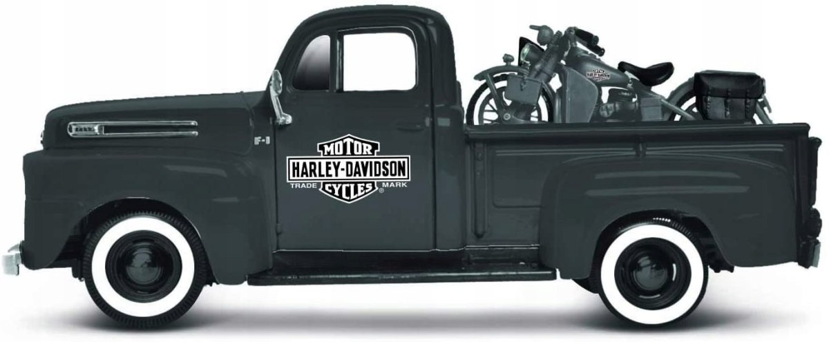 Harley Davidson Wla Flathead 1942 Ford F-1 1:24