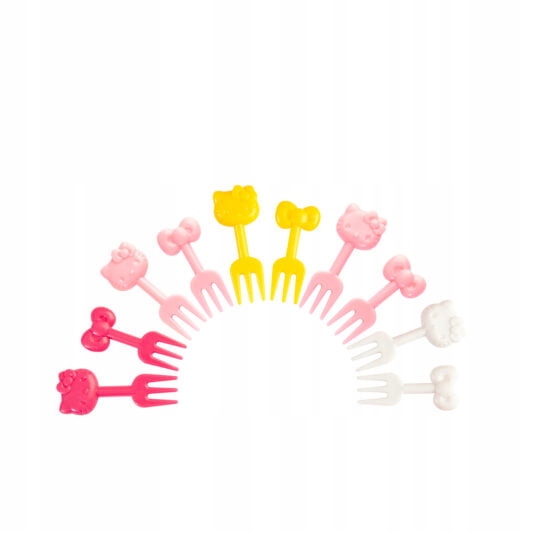 

pikery dla dzieci, widelczyki do bento Hello Kitty