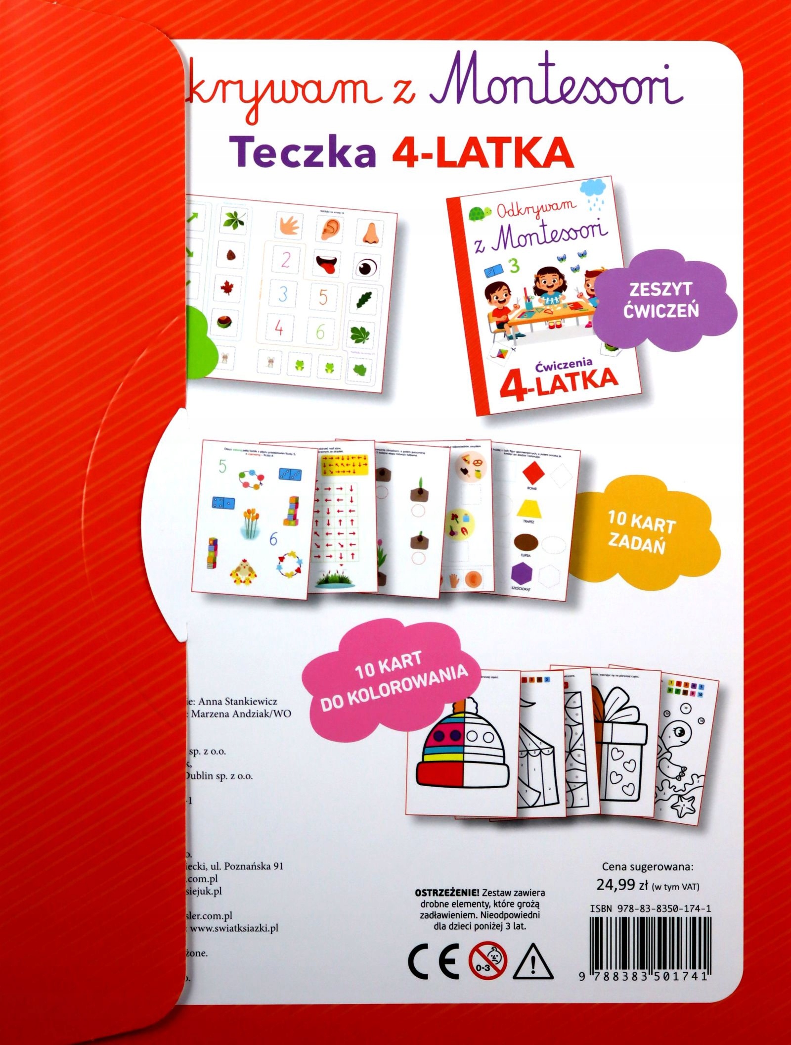 ODKRYWAM Z MONTESSORI. TECZKA 4-LATKA [KSIĄŻKA] Stan opakowania oryginalne