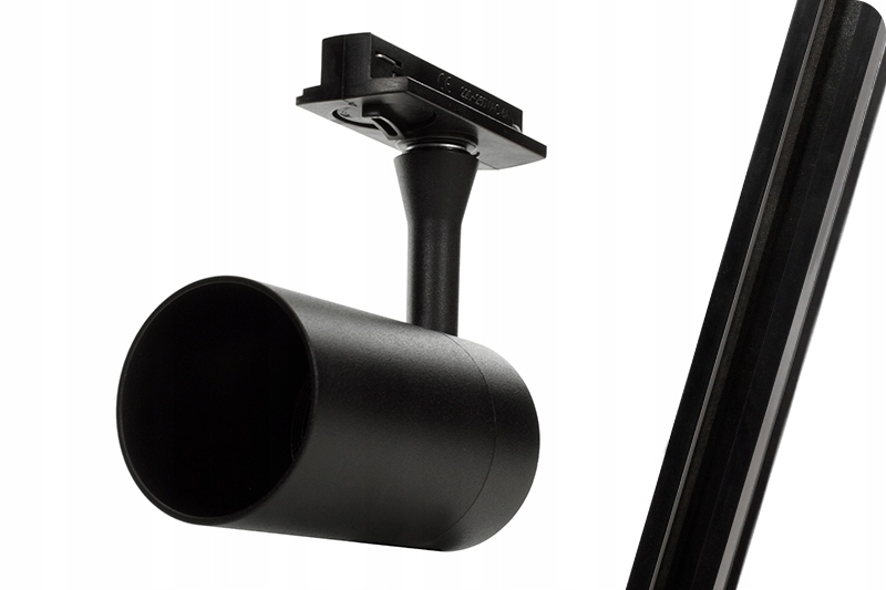 OŚWIETLENIE SZYNOWE SUFITOWE 6x REGULOWANA LAMPA LED GU10 + CZARNA SZYNA 1m Marka Decorya