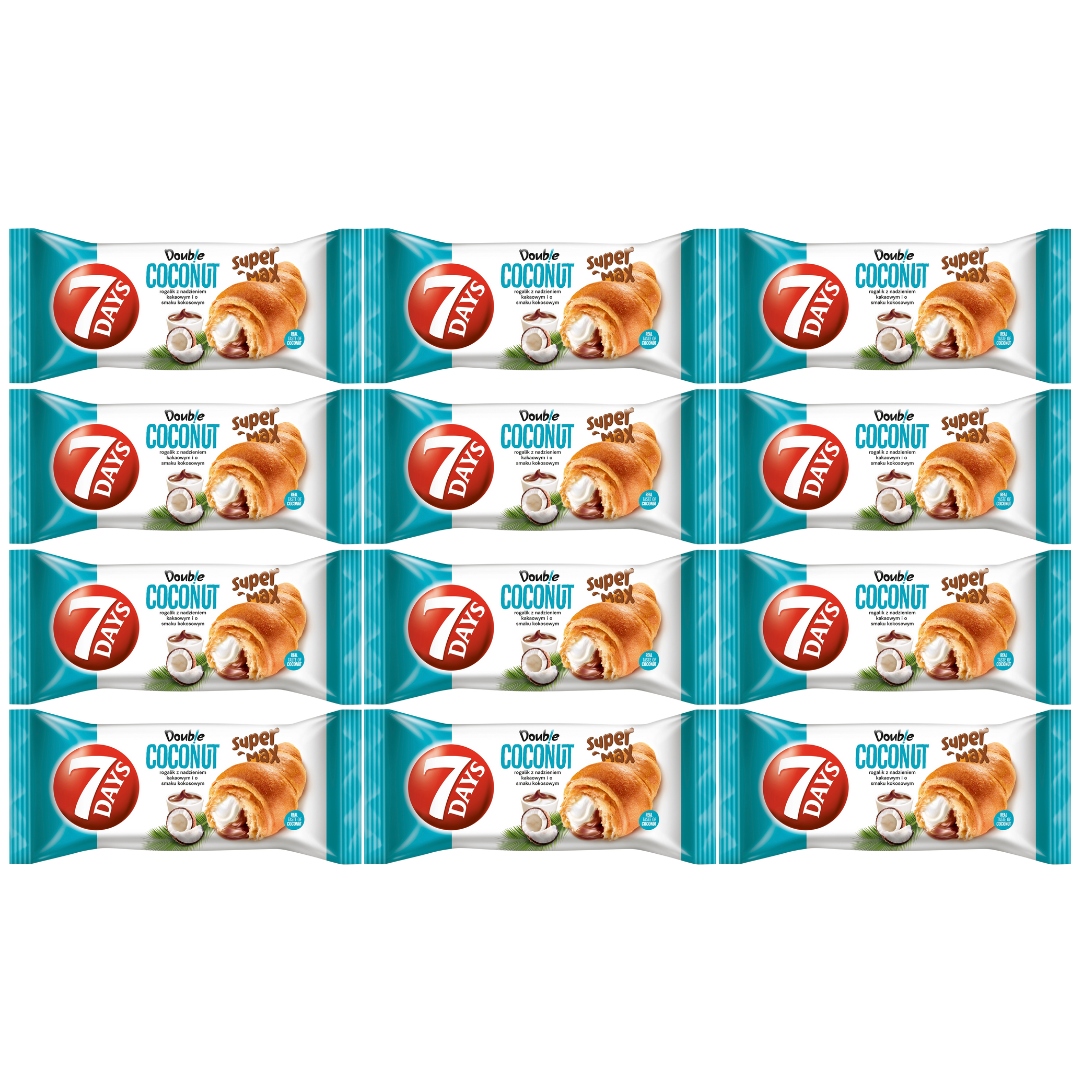 Levně 7 Days Doub!e Rohlíček s kakaovou náplní a kokosovou příchutí x 12 ks