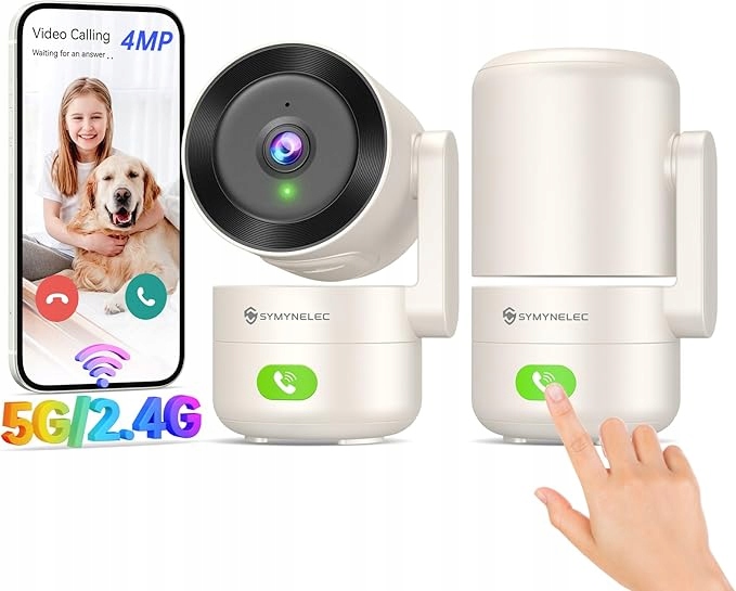 Symynelec C5 Vnitřní monitorovací kamera 2K 4MP, 360°, 5GHz/2,4GHz