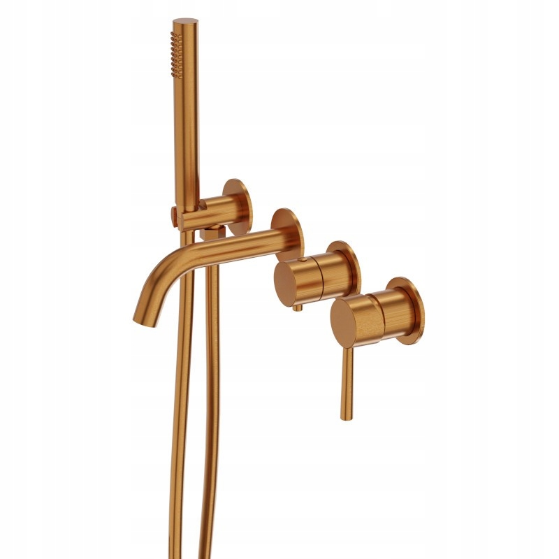 Podomítková vanová baterie Orion 4-otvorová Brushed Copper Design