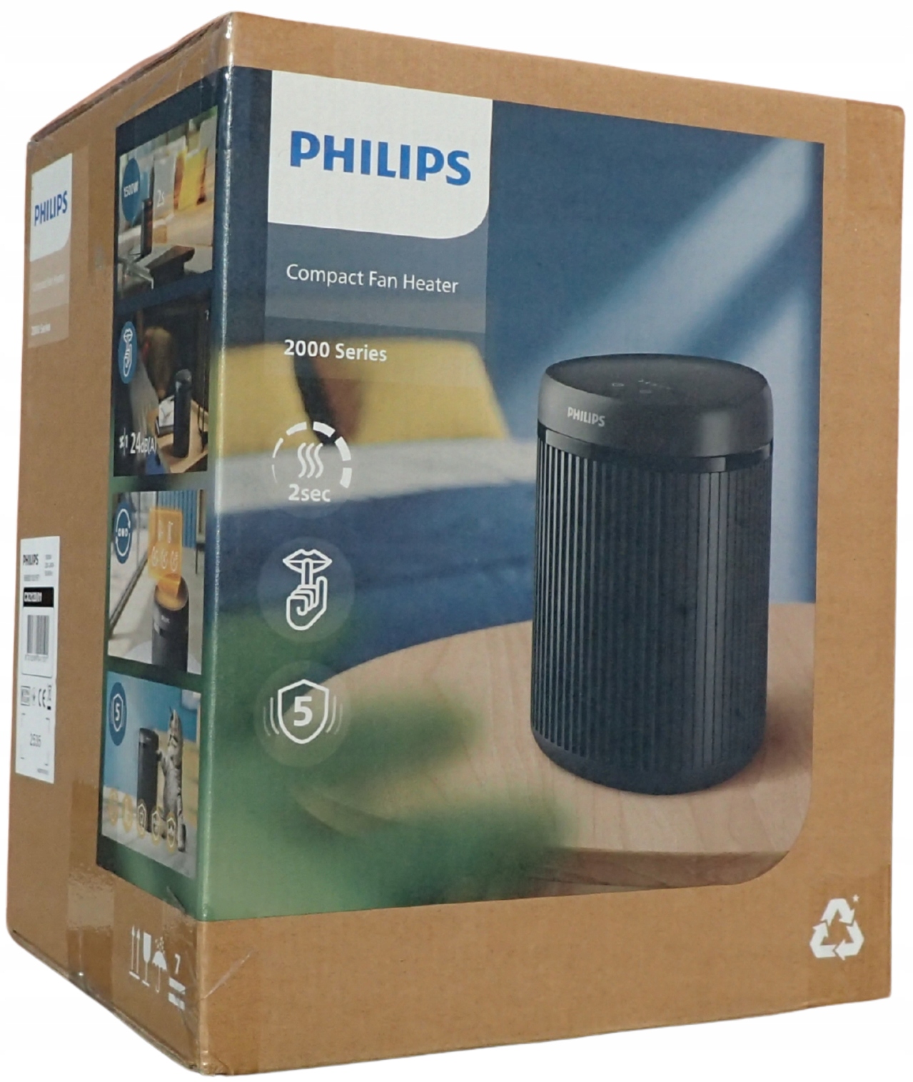 Termoventilátor Keramický elektrický ohřívač Philips CX2120/01 Tichý