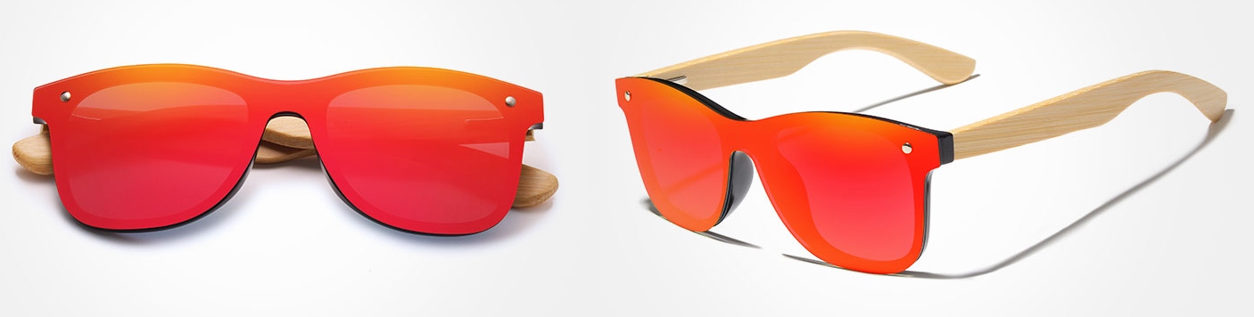 OKULARY DREWNIANE POLARYZACYJNE KINGSEVEN BAMBUS Wzór dominujący inny wzór