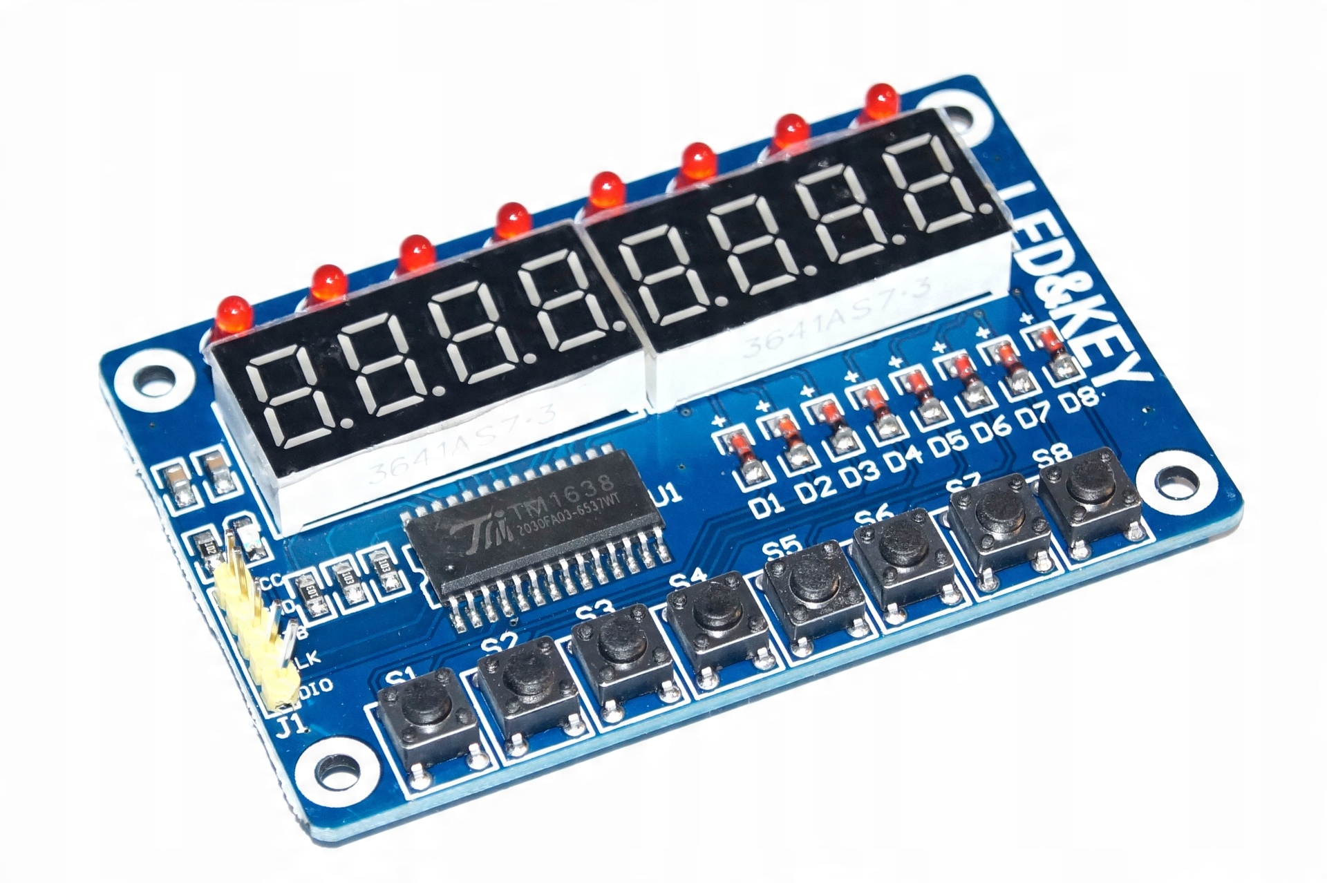 

Moduł wyświetlacza/klawiatury 8xLED TM1638