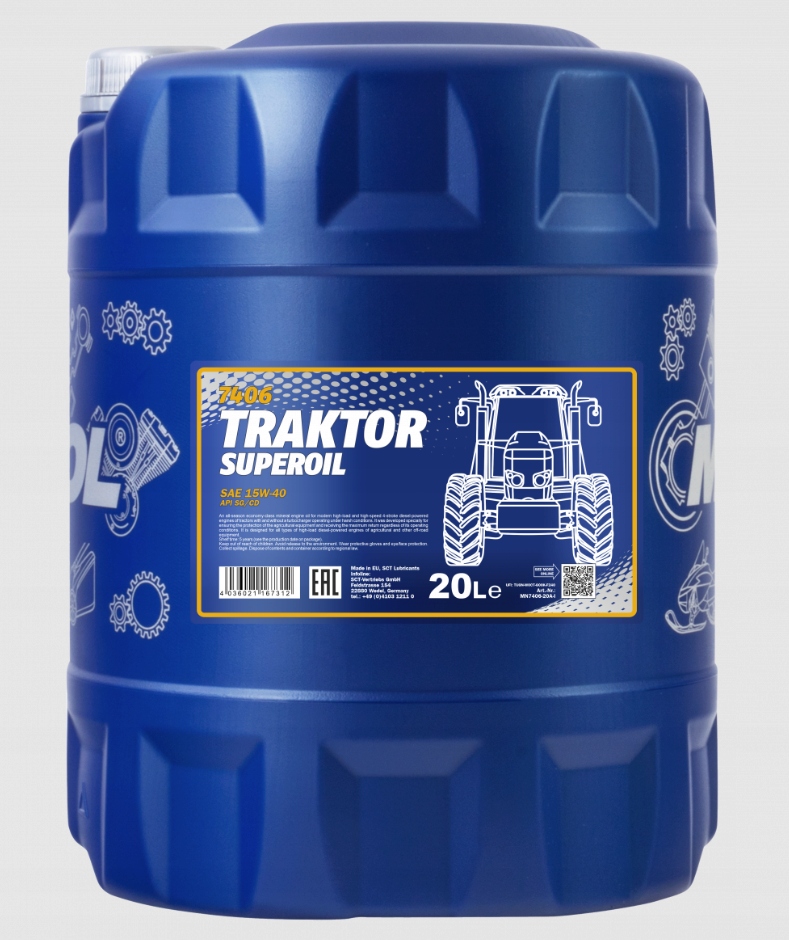 Olej TRAKTOR SUPEROIL 15W40 MANNOL 7406 20L