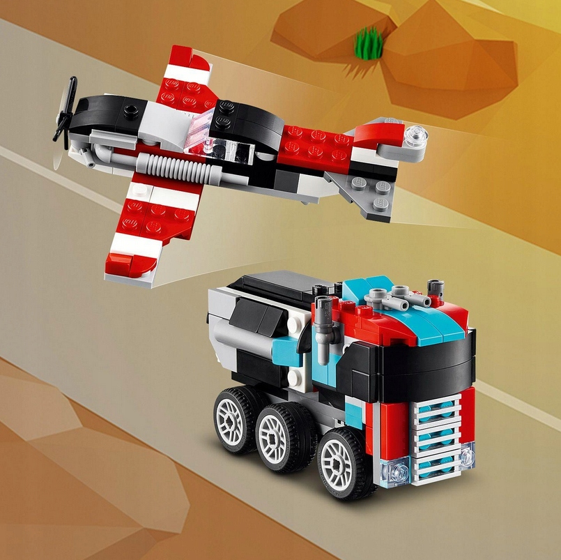 LEGO Creator Ciężarówka z platformą i helikopterem 31146 ZESTAW KLOCKÓW Certyfikaty, opinie, atesty CE