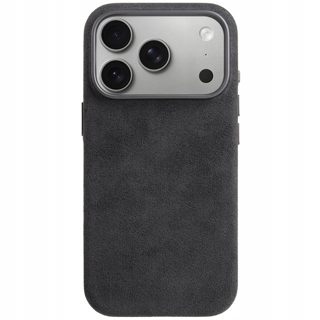 Magnetyczne etui z Alcantary do iPhone 17 Pro Max z przyciskiem Ai Camera