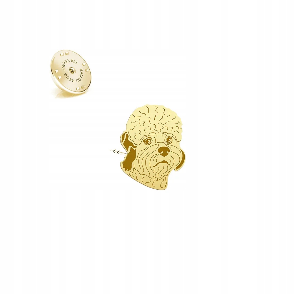 Odznak s psem Dandie Dinmont Terrier 925 Dárek Dedikace Bonus