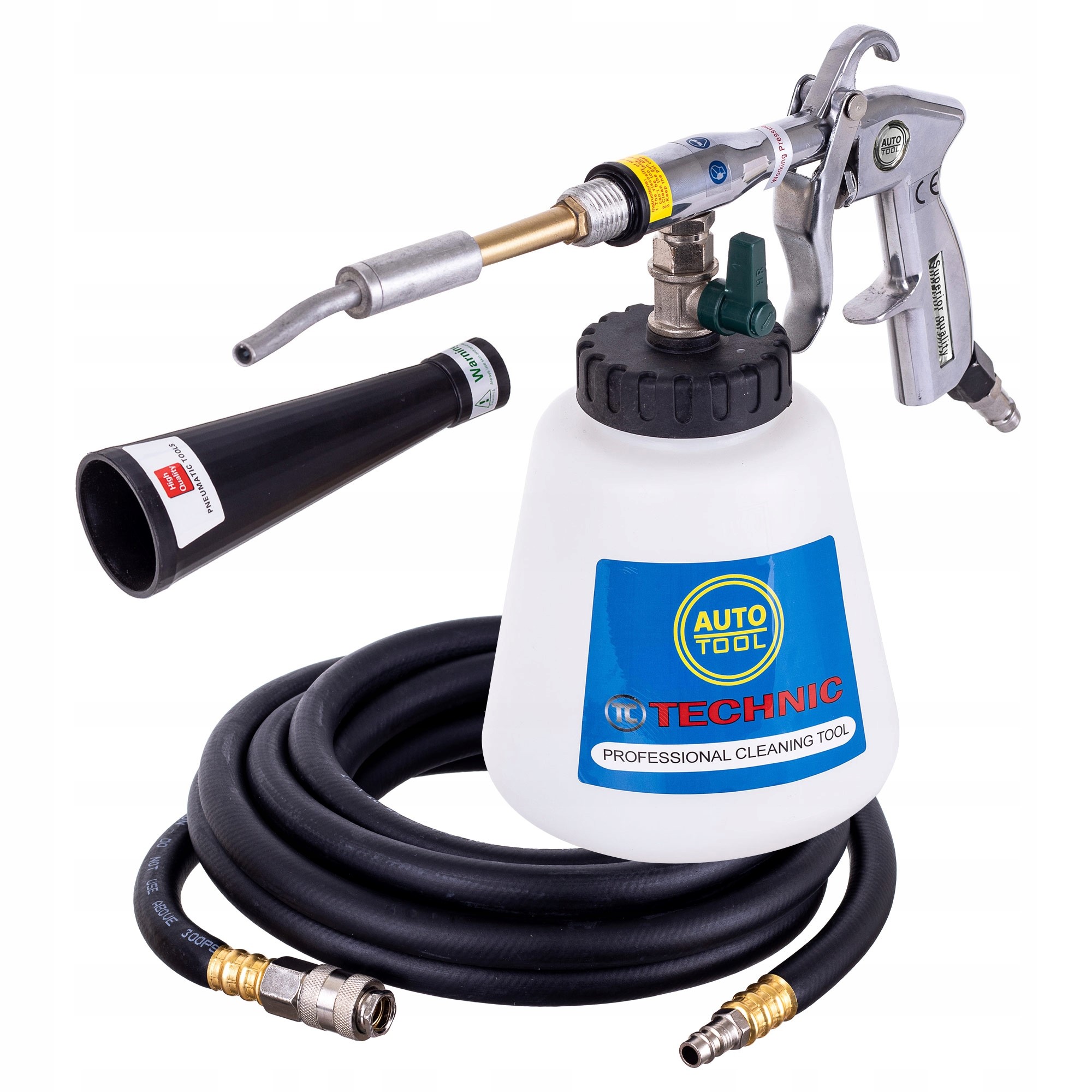 Pistole na praní čalounění Kovová tryska gumová hadice 5 m 10x17 mm