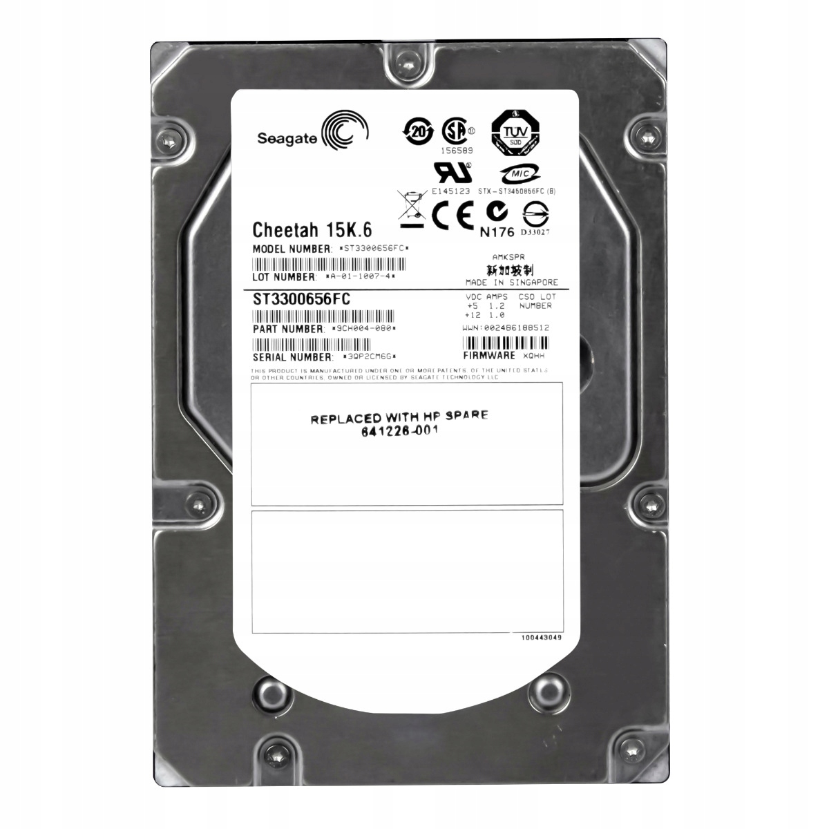 Hp 641226-001 300GB 15K 16MB Fc 3.5'' ST3300656FC