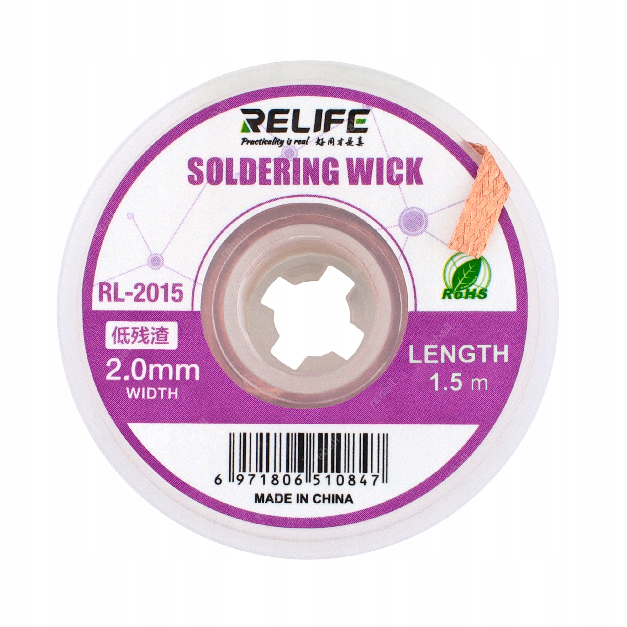 

Miedziana Plecionka Rozlutowująca 2,0mm Relife Hq