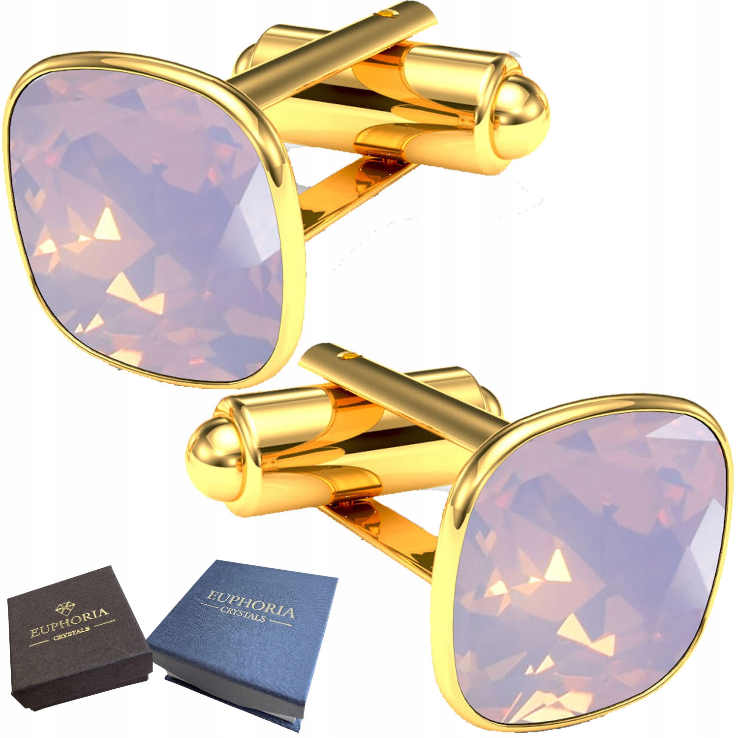 Pozlacené stříbrné sponky 925 Křišťál jako Dárek pro muže Univerzální