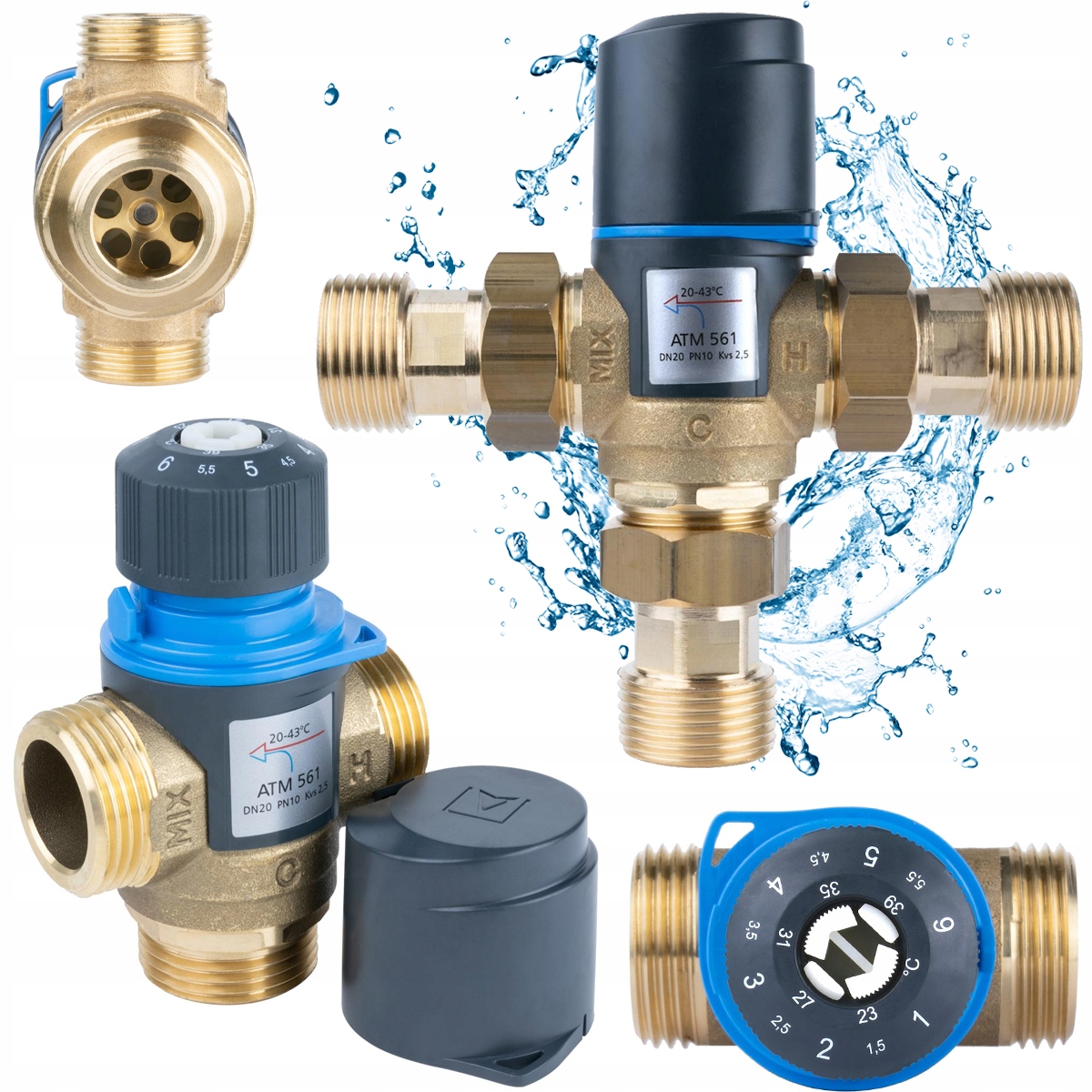 Termostatický Miešací Ventil Afriso Atm 561 1 Palcov 20-43 2,5 m3/h Skrutky