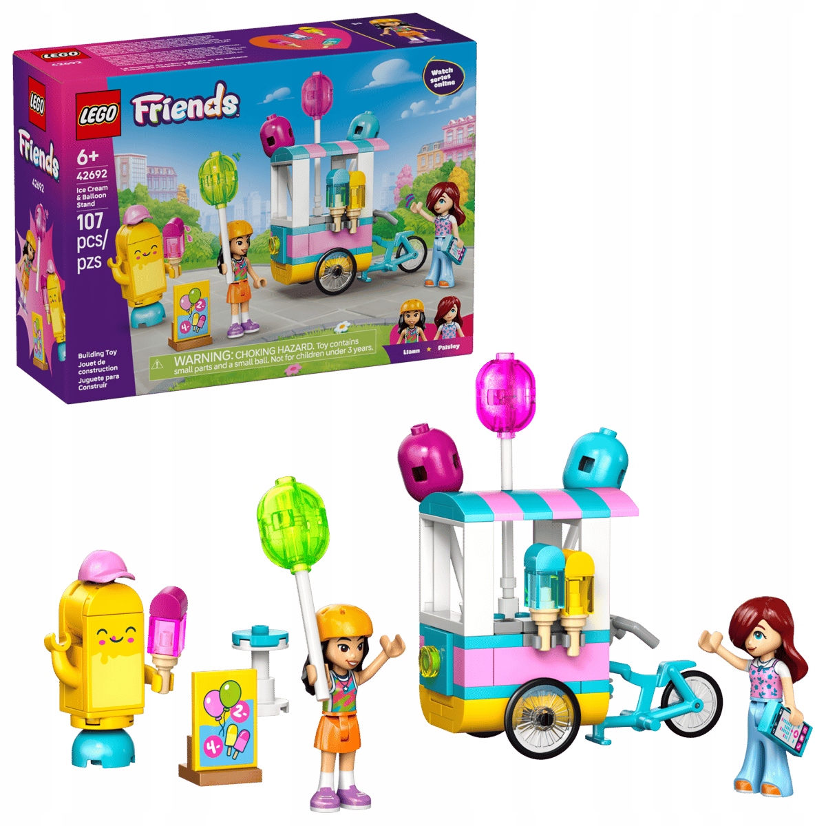 Lego 42692 Friends Stoisko z lodami i balonami