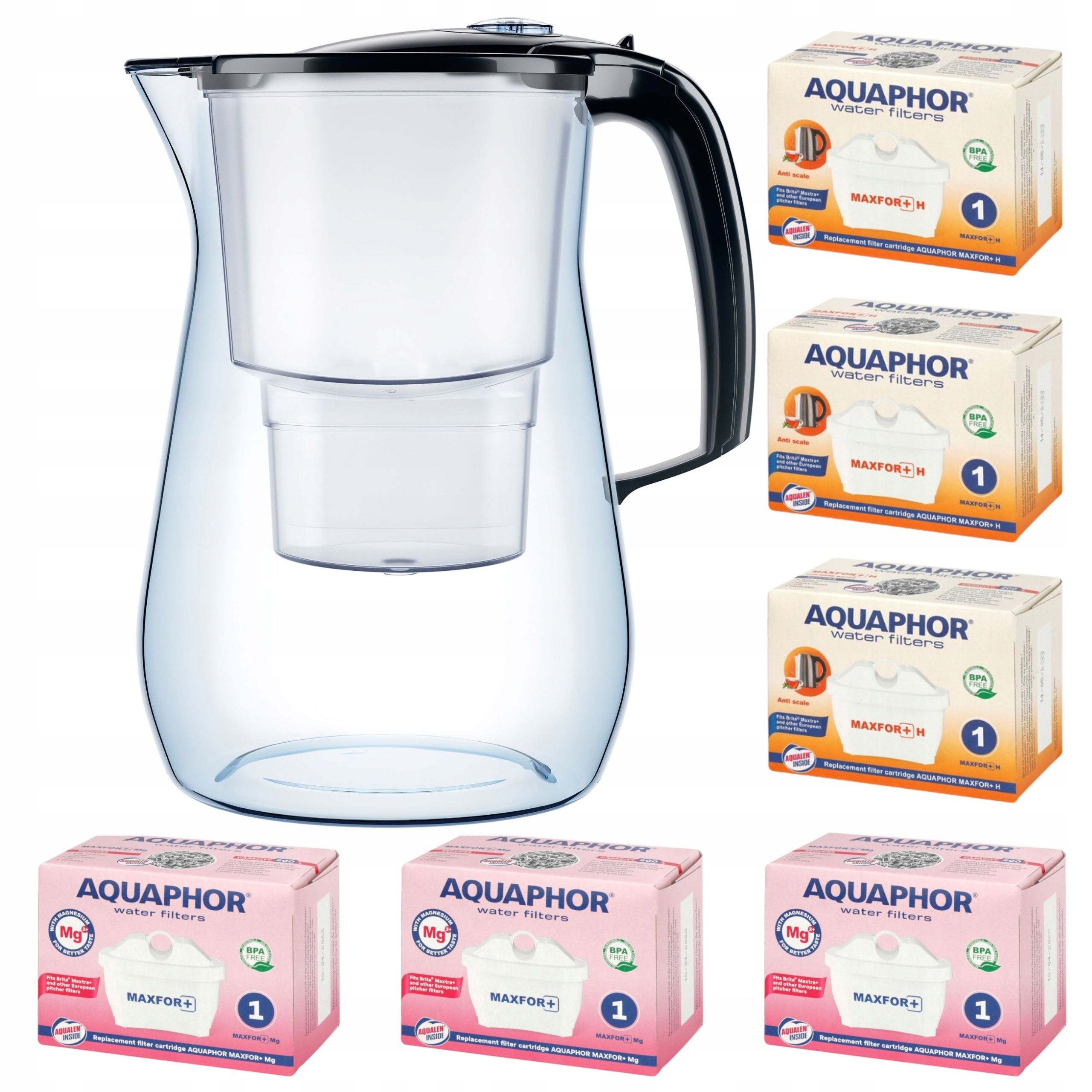 Nádoba na filtrování vody Aquaphor Onyx 4,2 l 6 náplní (3 mg 3H), černá