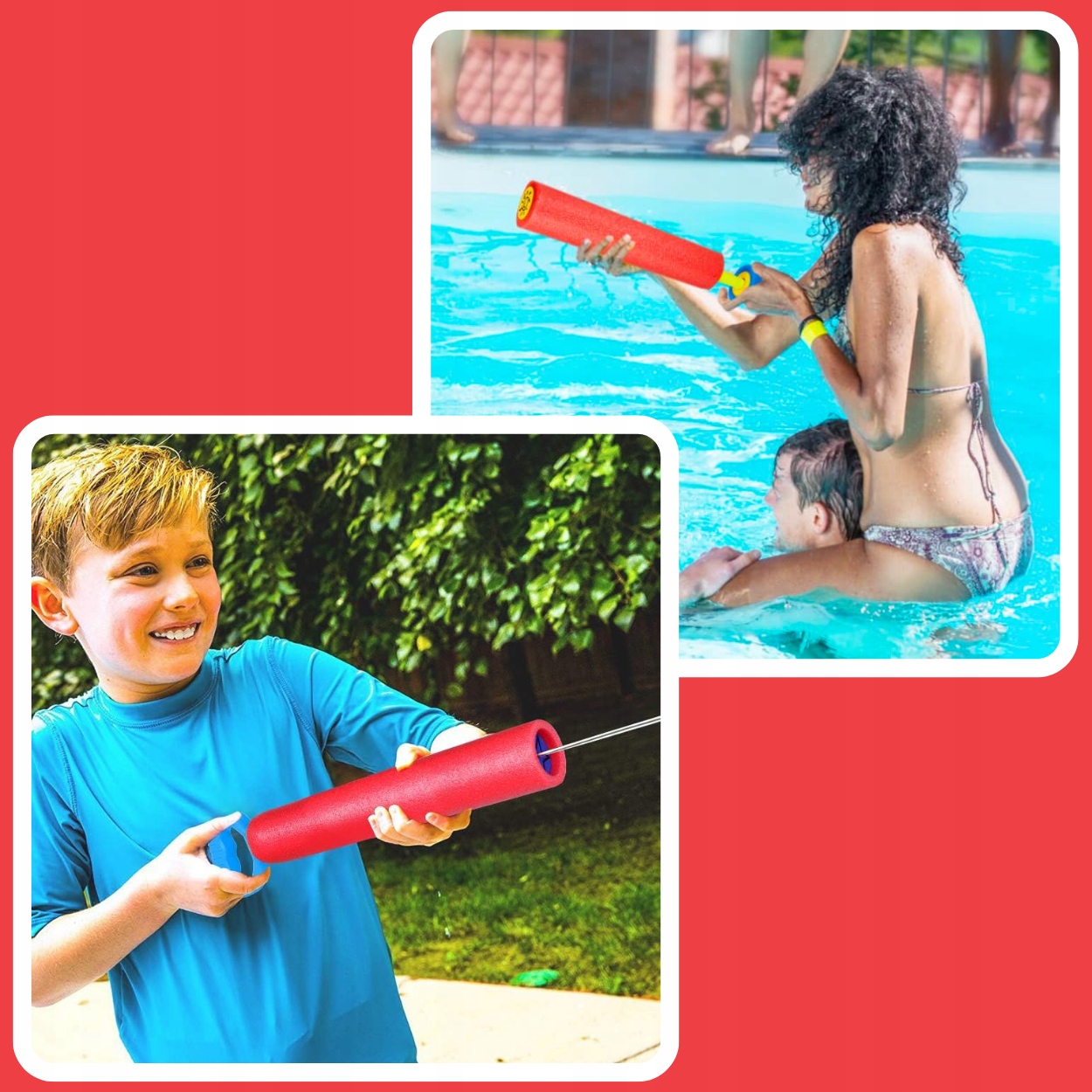 SIKAWKA POMPKA NA WODĘ PISTOLET DLA DZIECI NA BASEN DŁUGA XL ZABAWKA WODNA Marka MEGA