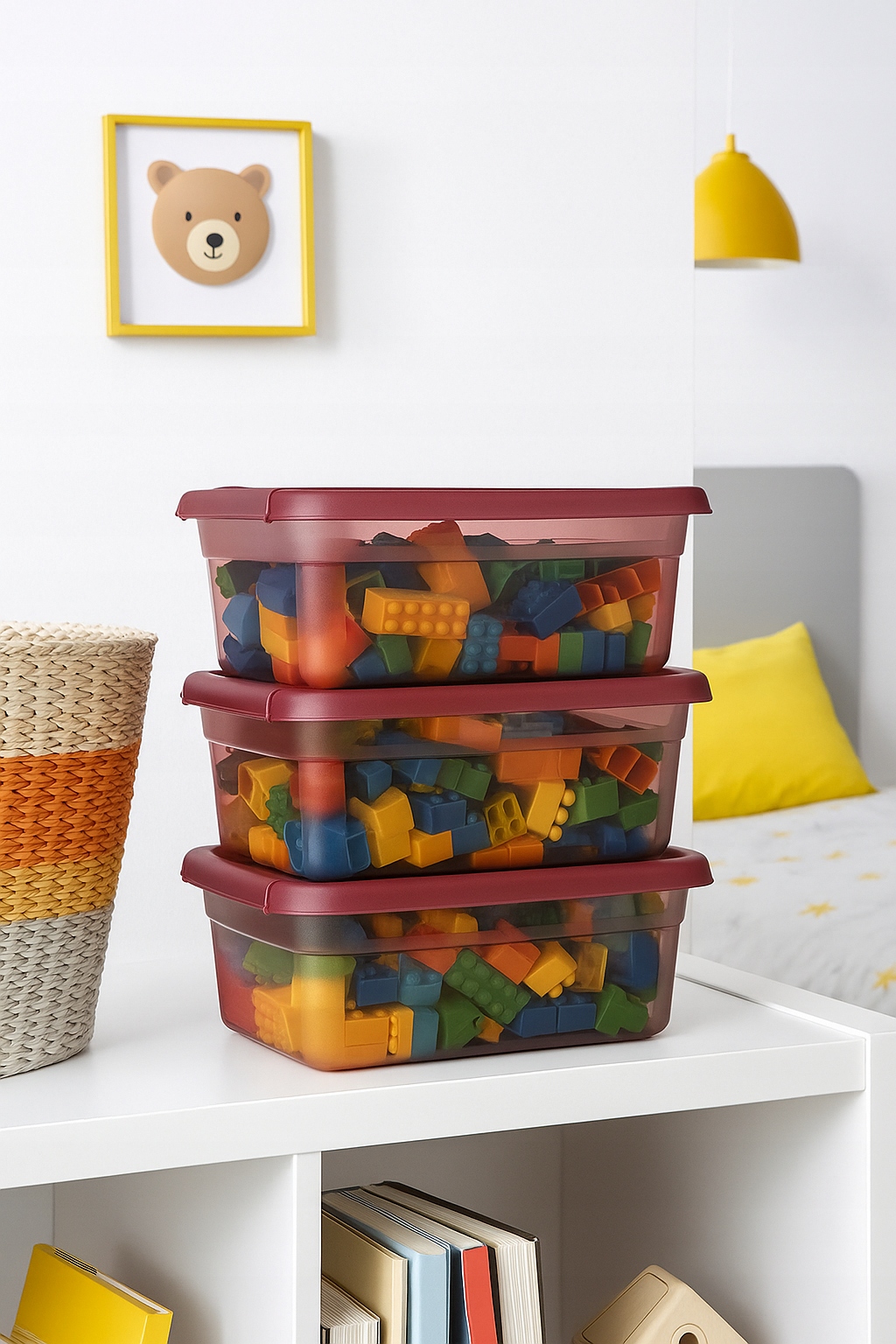 Pojemnik plastikowy 3l zamykany z pokrywą box pudełko na żywność
