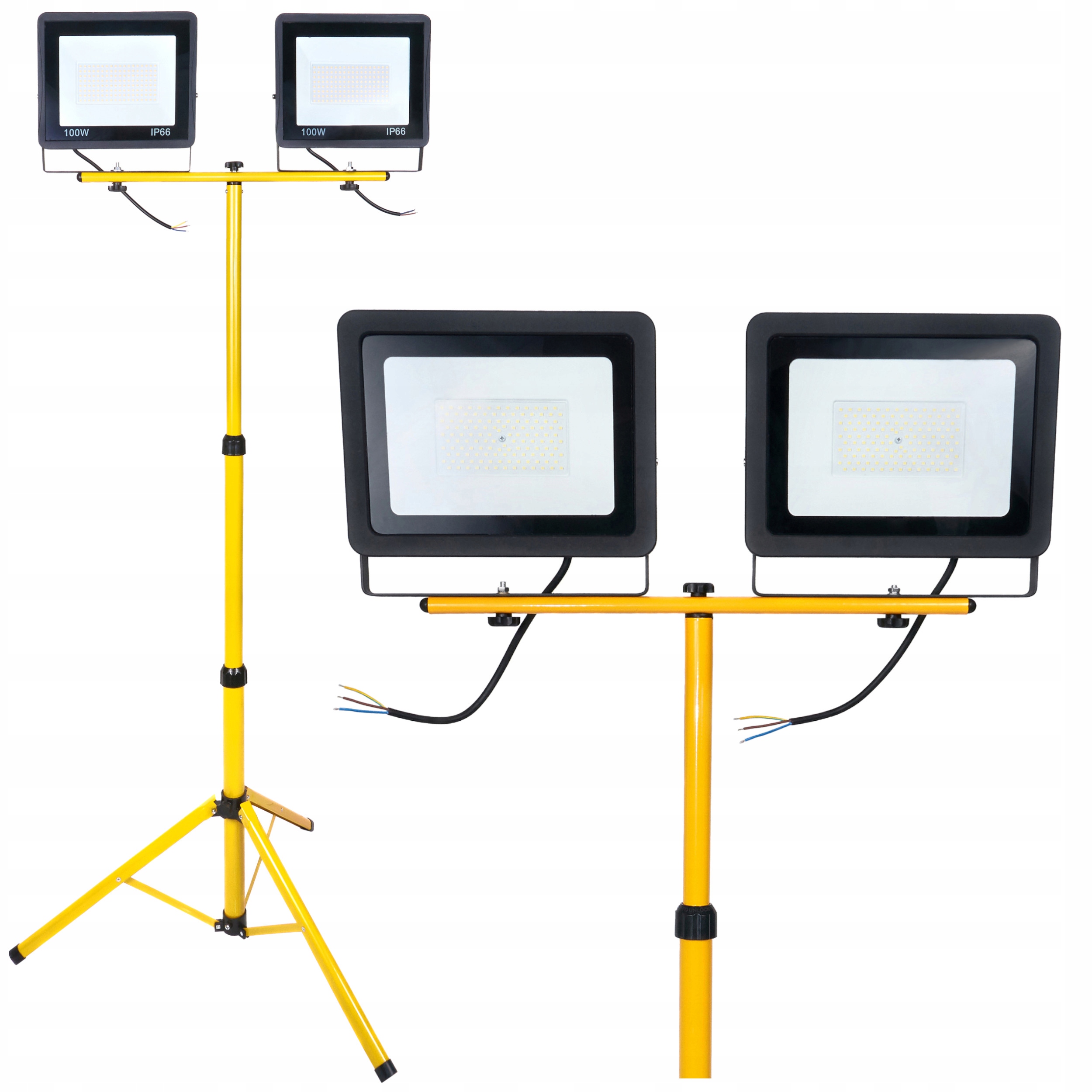 

Halogen Naświetlacz Led 2x 100W Statyw Budowlany
