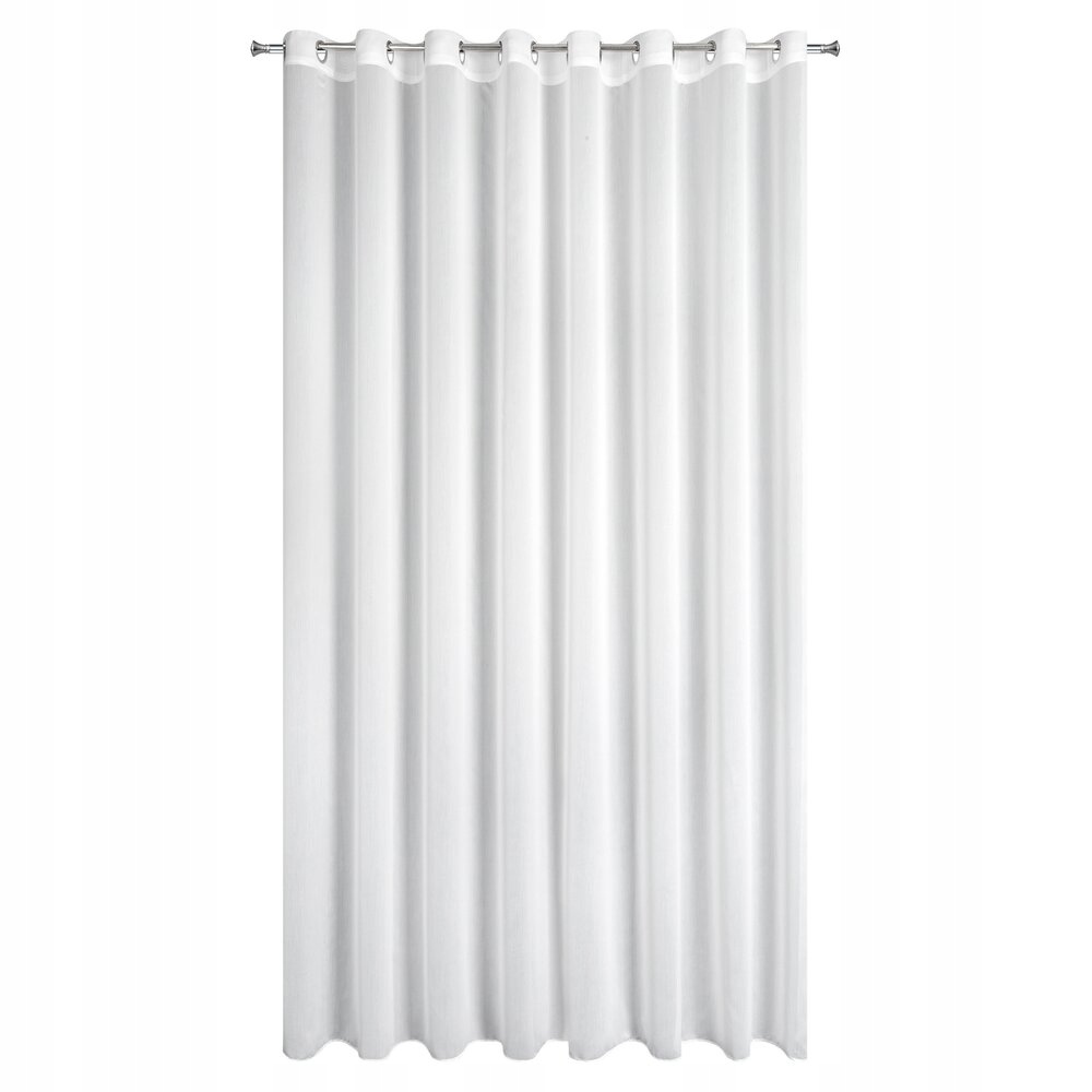 Hotová záclona na průchodkách Tirsa 300x250 Eurofirany bílá hladká matná