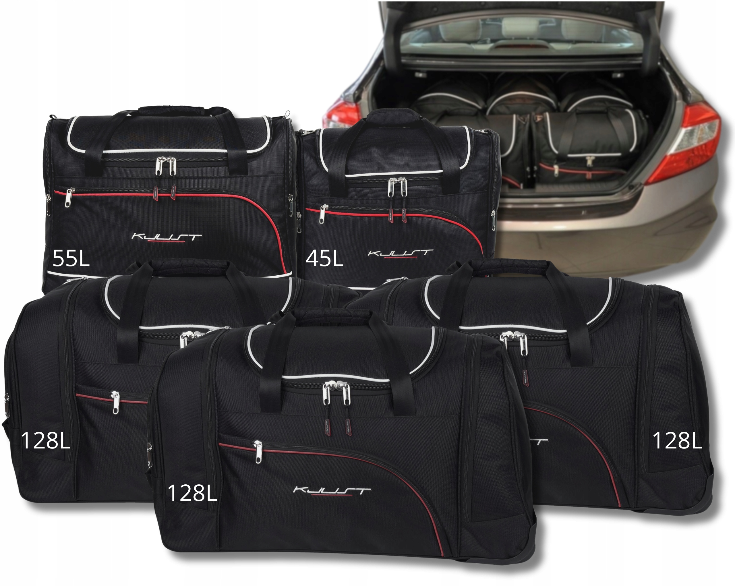 Sada tašiek Kjust do batožinového priestoru Honda CIVIC Limousine 2012-2017 5 ks