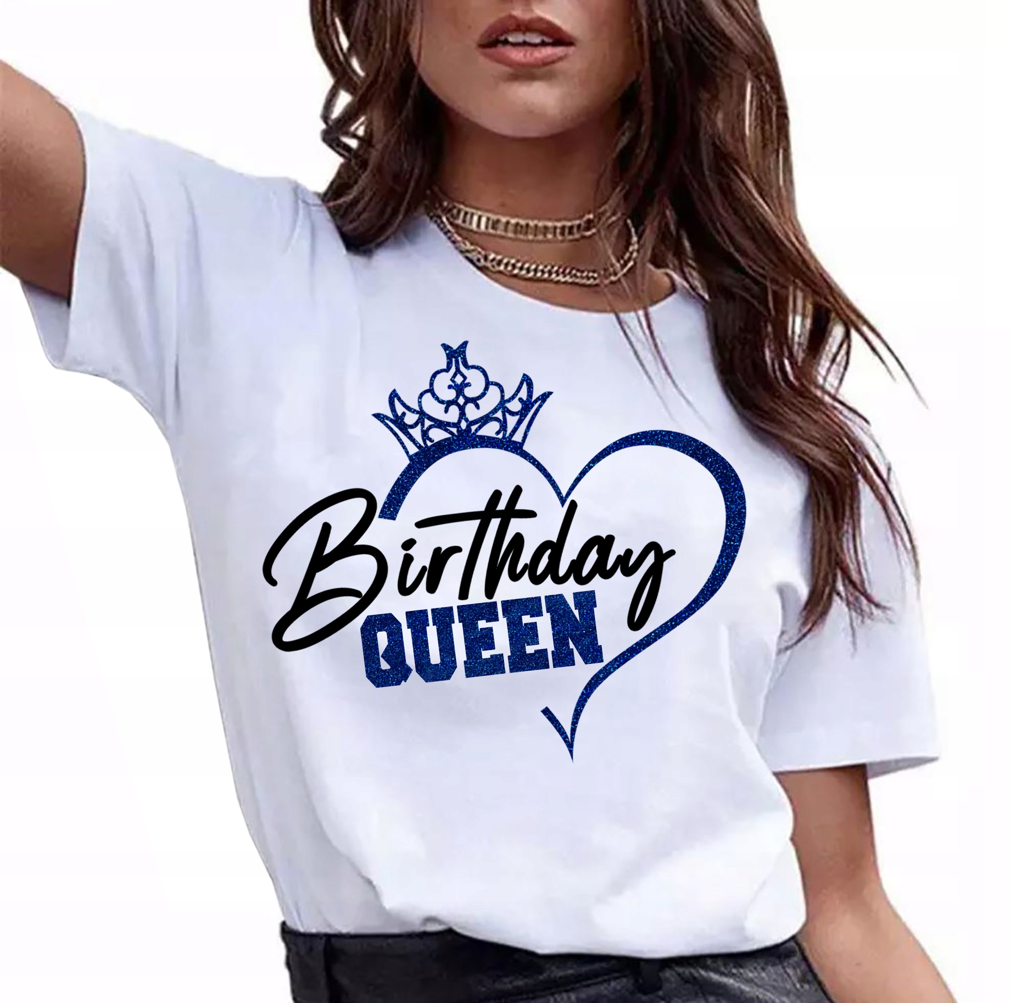 

Koszulka damska Urodziny Birthday Queen Brokat S