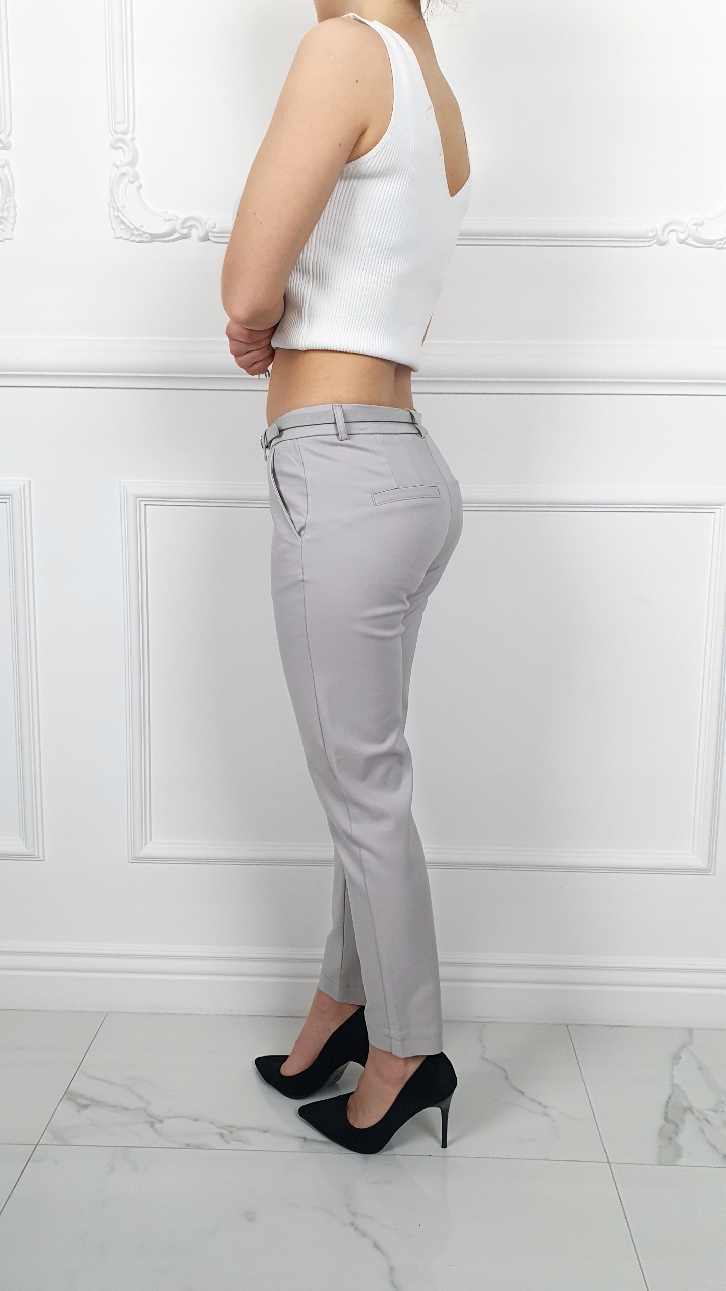 #ELEGANCKIE SPODNIE DAMSKIE CYGARETKI Freesia 7/8# Płeć kobieta