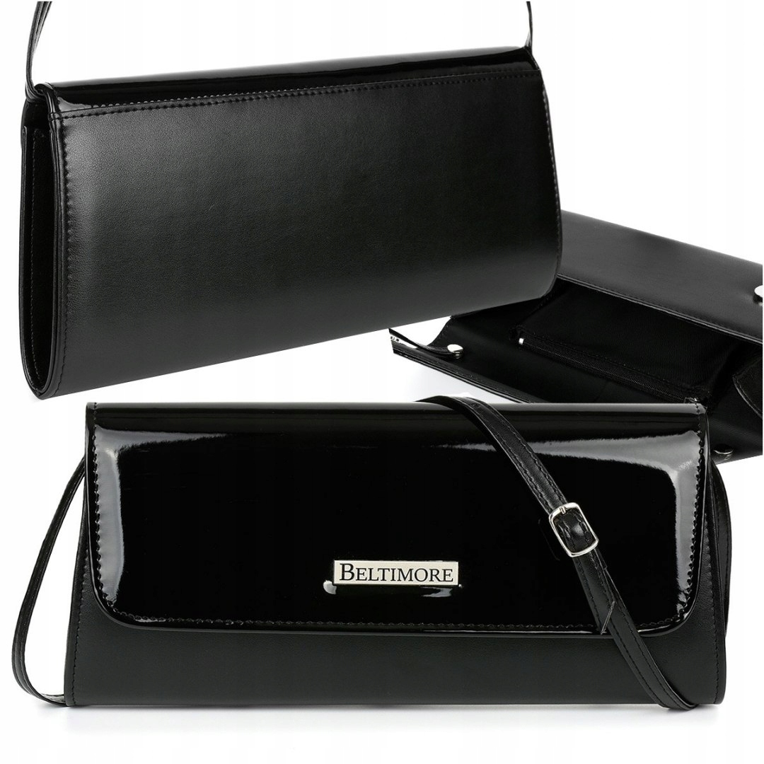 

Czarna Damska Torebka Kopertówka wieczorowa