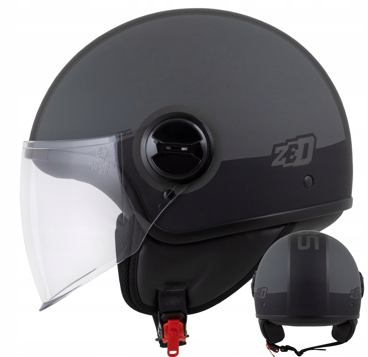 Motocyklová prilba Zed C35 ľahký matný lak a reflexné prvky skútra 125 ECE22.06 L