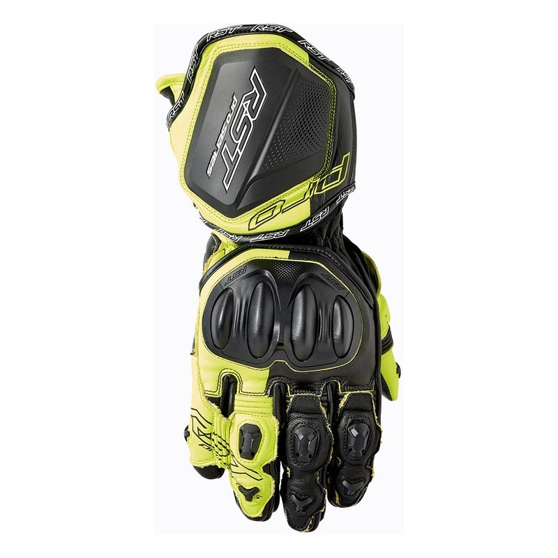 Motocyklové Rukavice Rst Pro Gp D3O Black Fluo Yellow (XL)